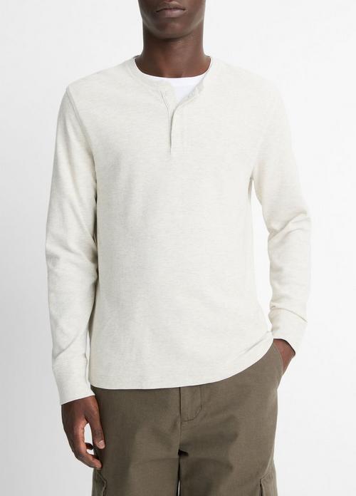 Pima Cotton Waffle Henley