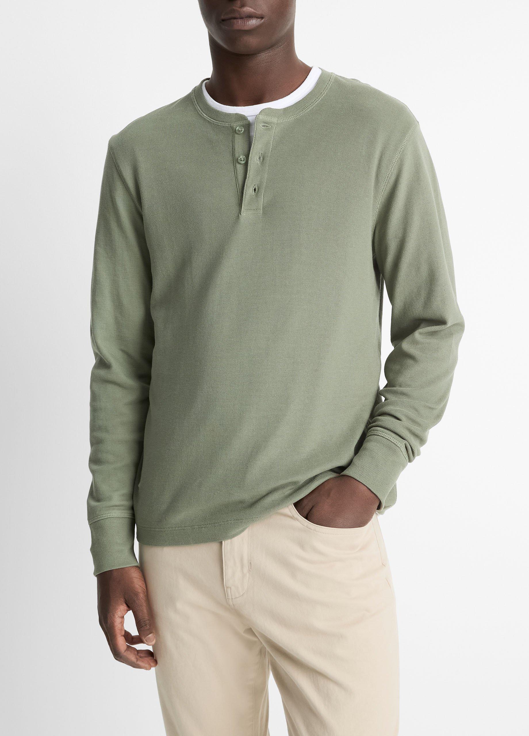 喜ばれる誕生日プレゼント Cotton Pima Waffle Vince | Polos & Henleys in Henley Clothing