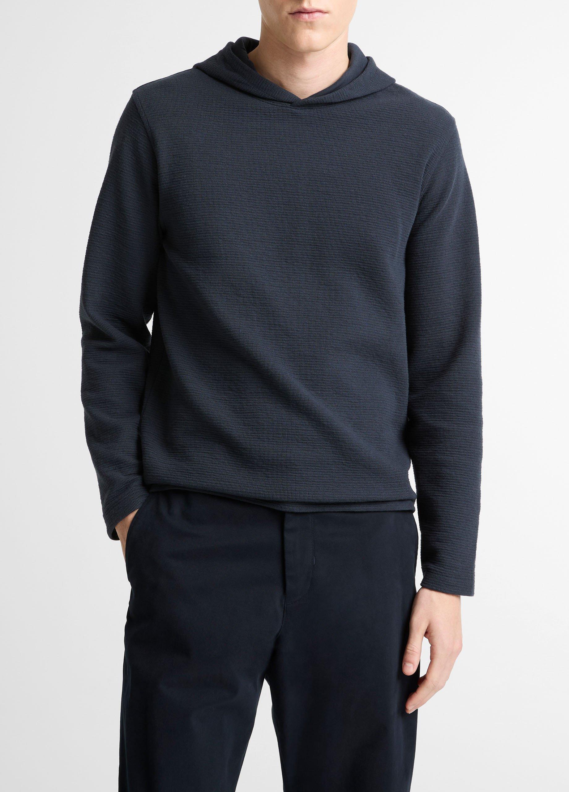 Variegated Stripe Double-Face Cotton-Blend Hoodie