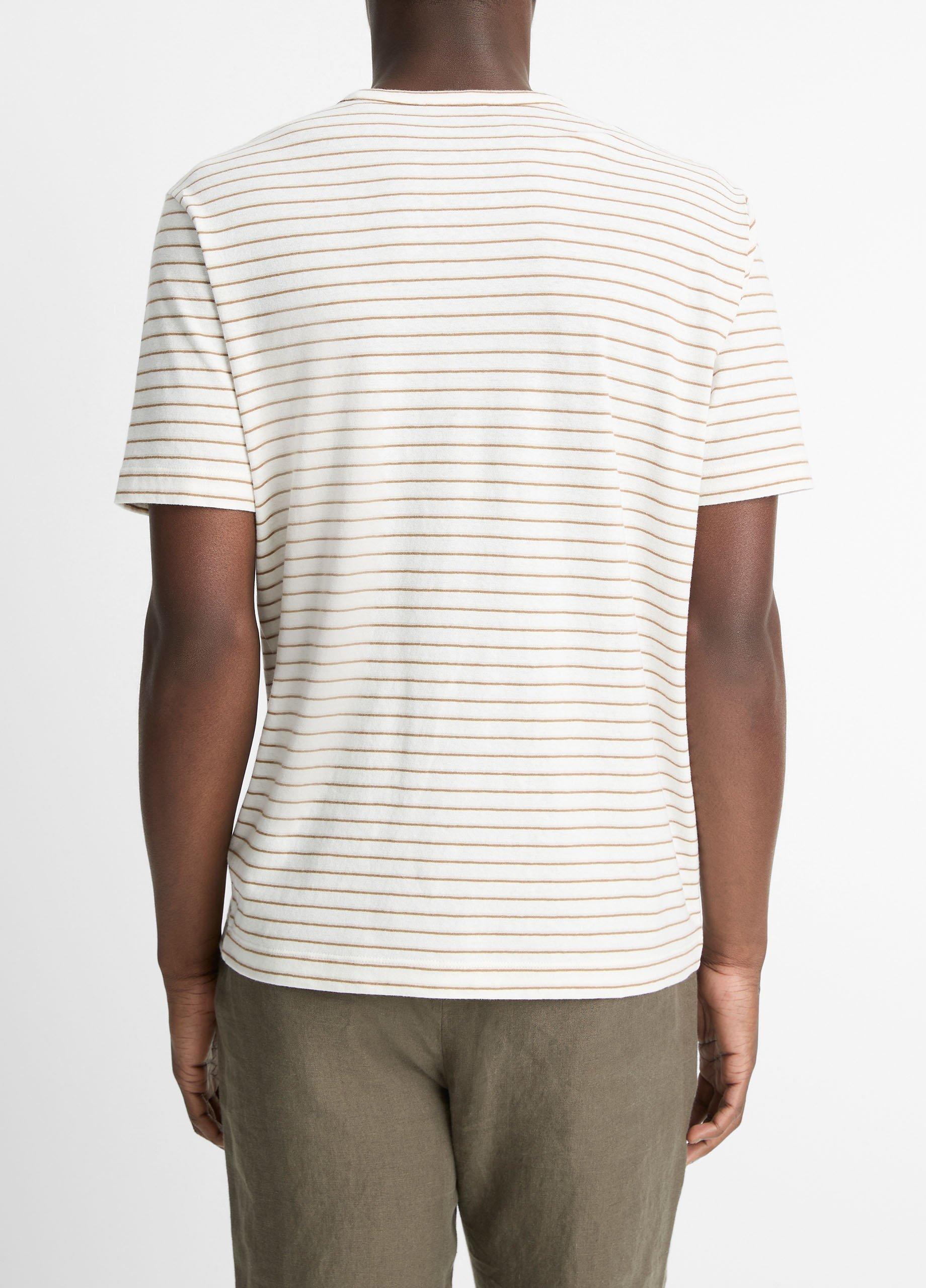 Striped Linen-Cotton T-Shirt image number 2