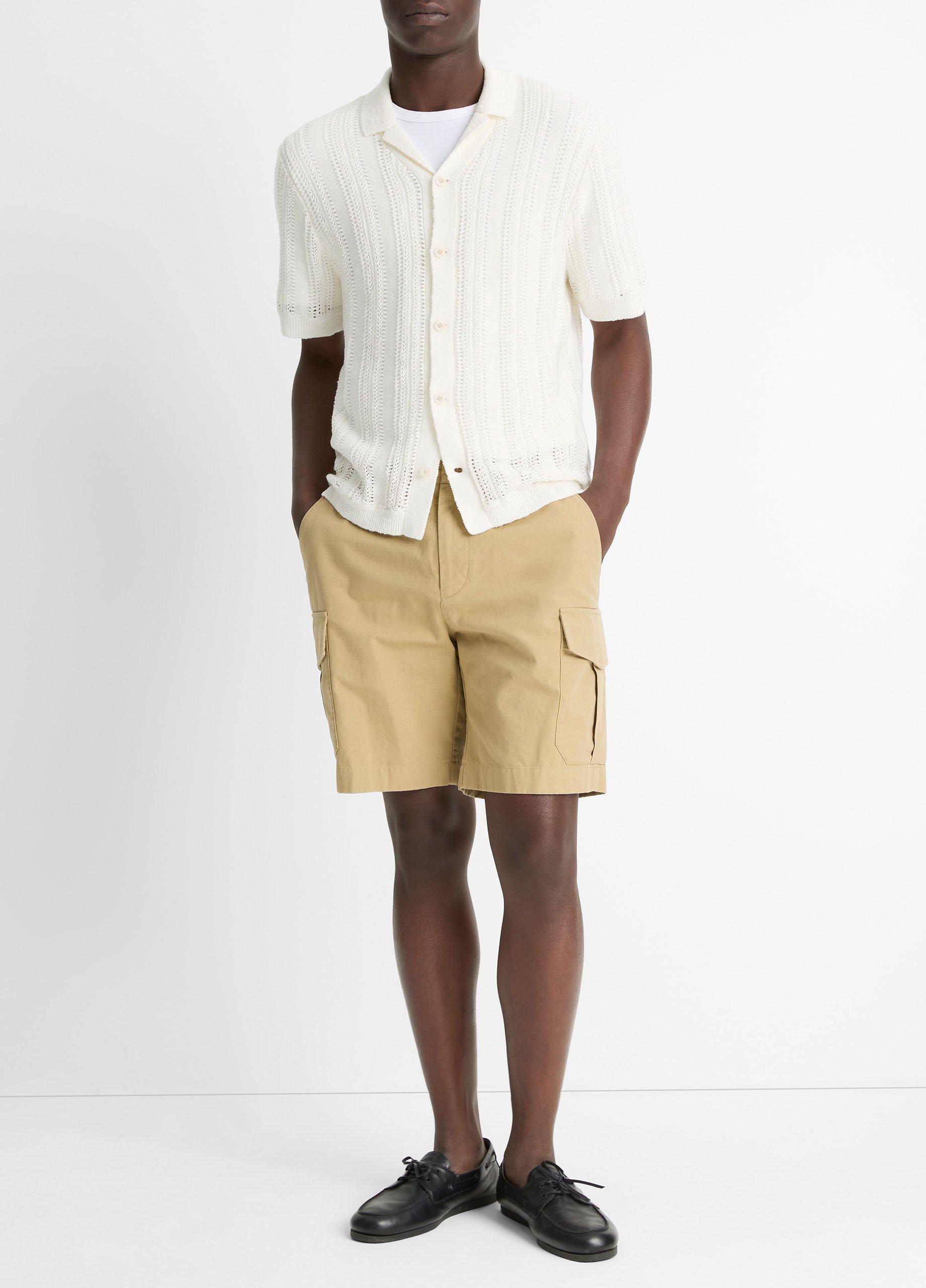 Cotton & Linen-Blend Crochet Cabana Shirt image number 3