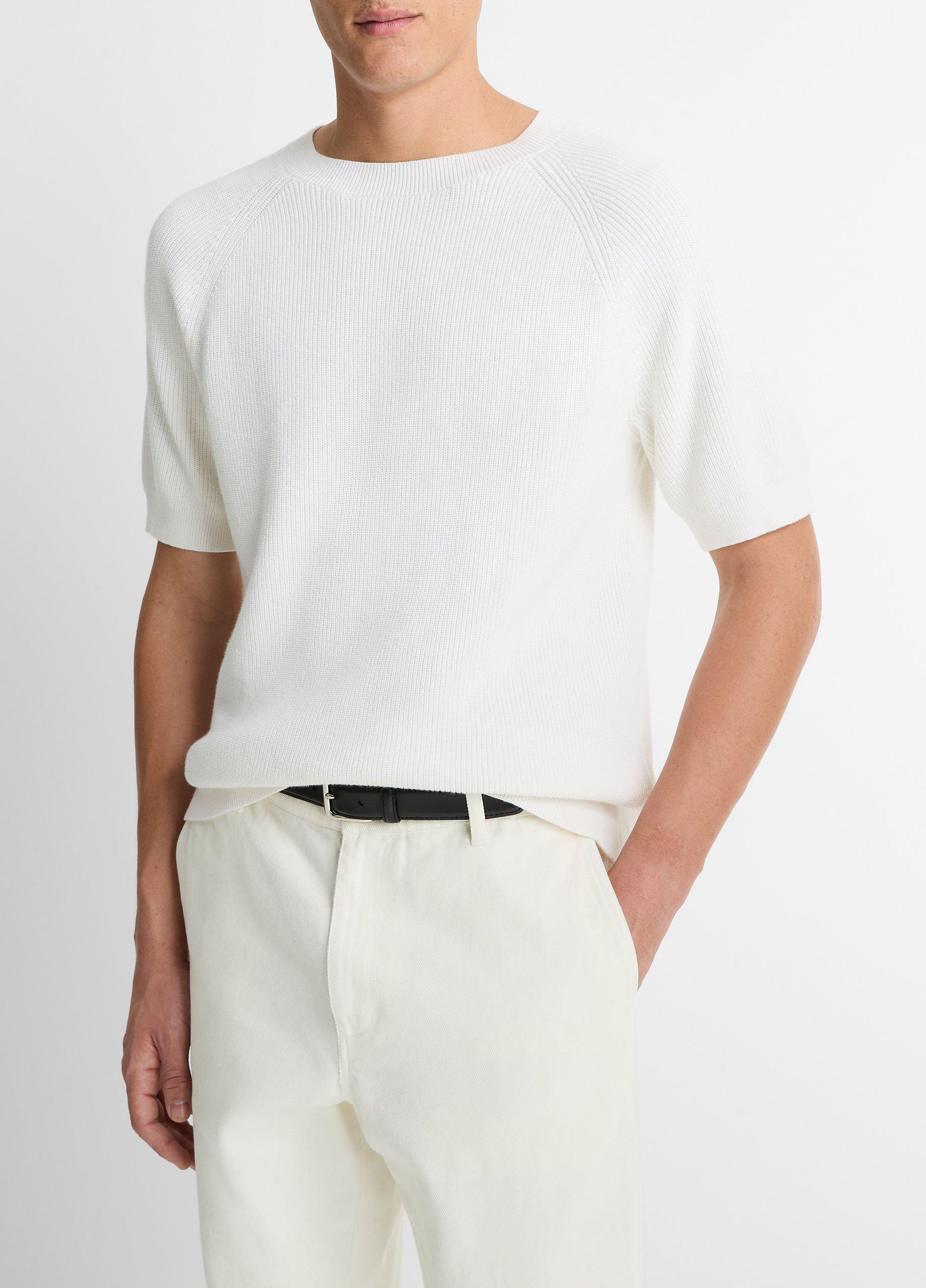 Cotton Short-Sleeve Sweater image number 1