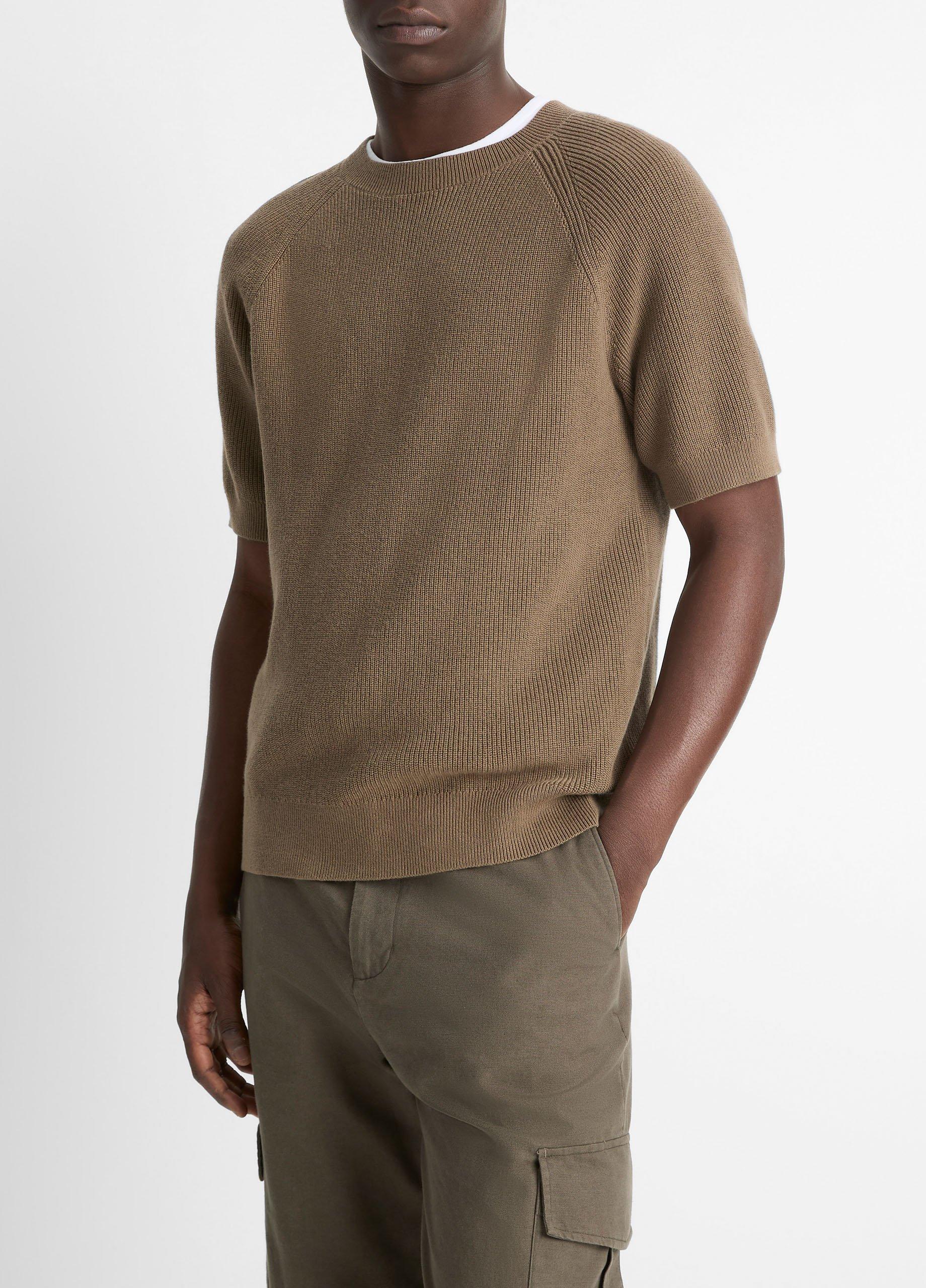 Cotton Short-Sleeve Sweater image number 1