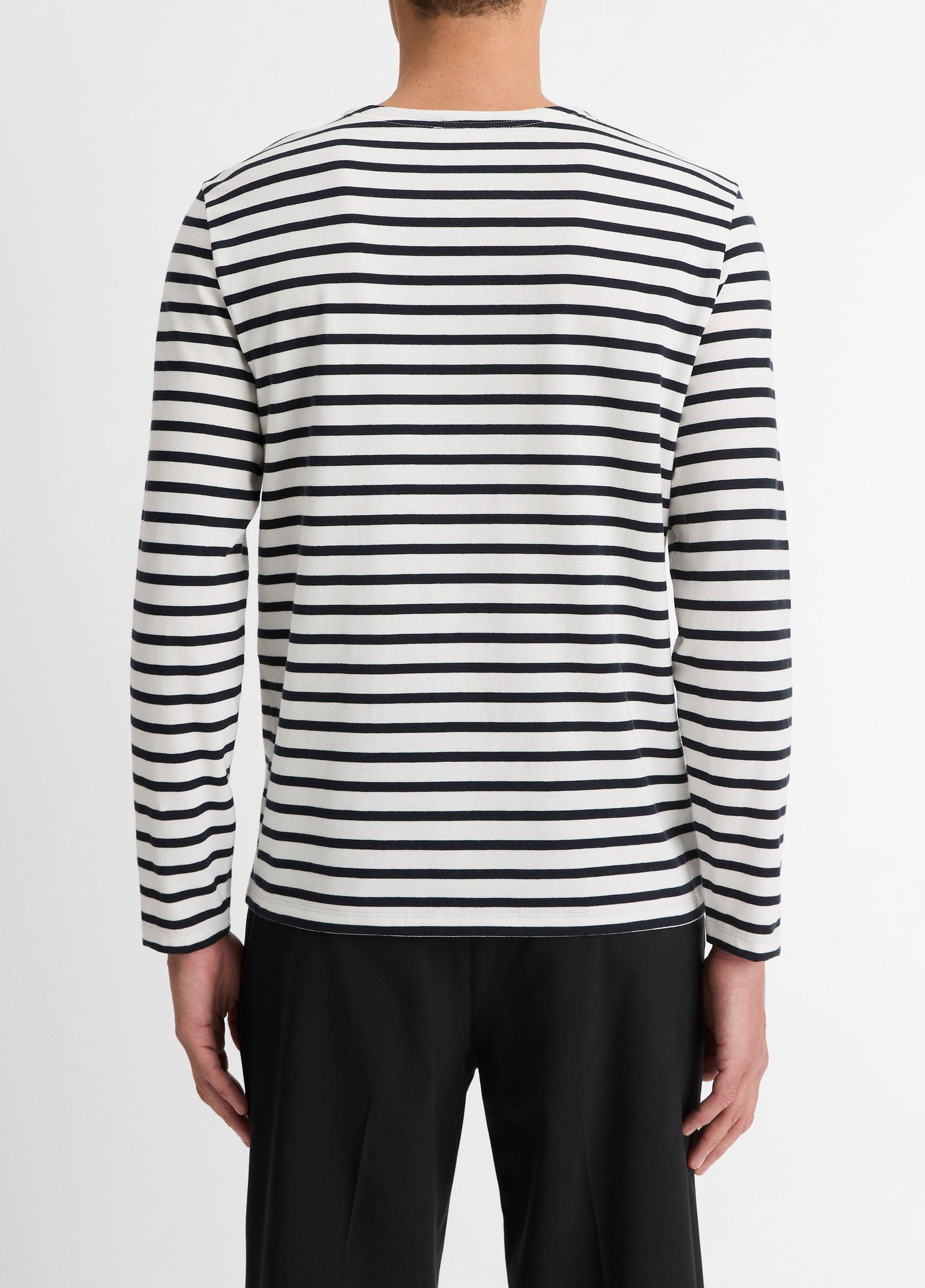 【関税込み】VALENTINO long-sleeve striped cotton t-shirt Valentino Long Sleeve Cotton T-shirt With Striped Pattern