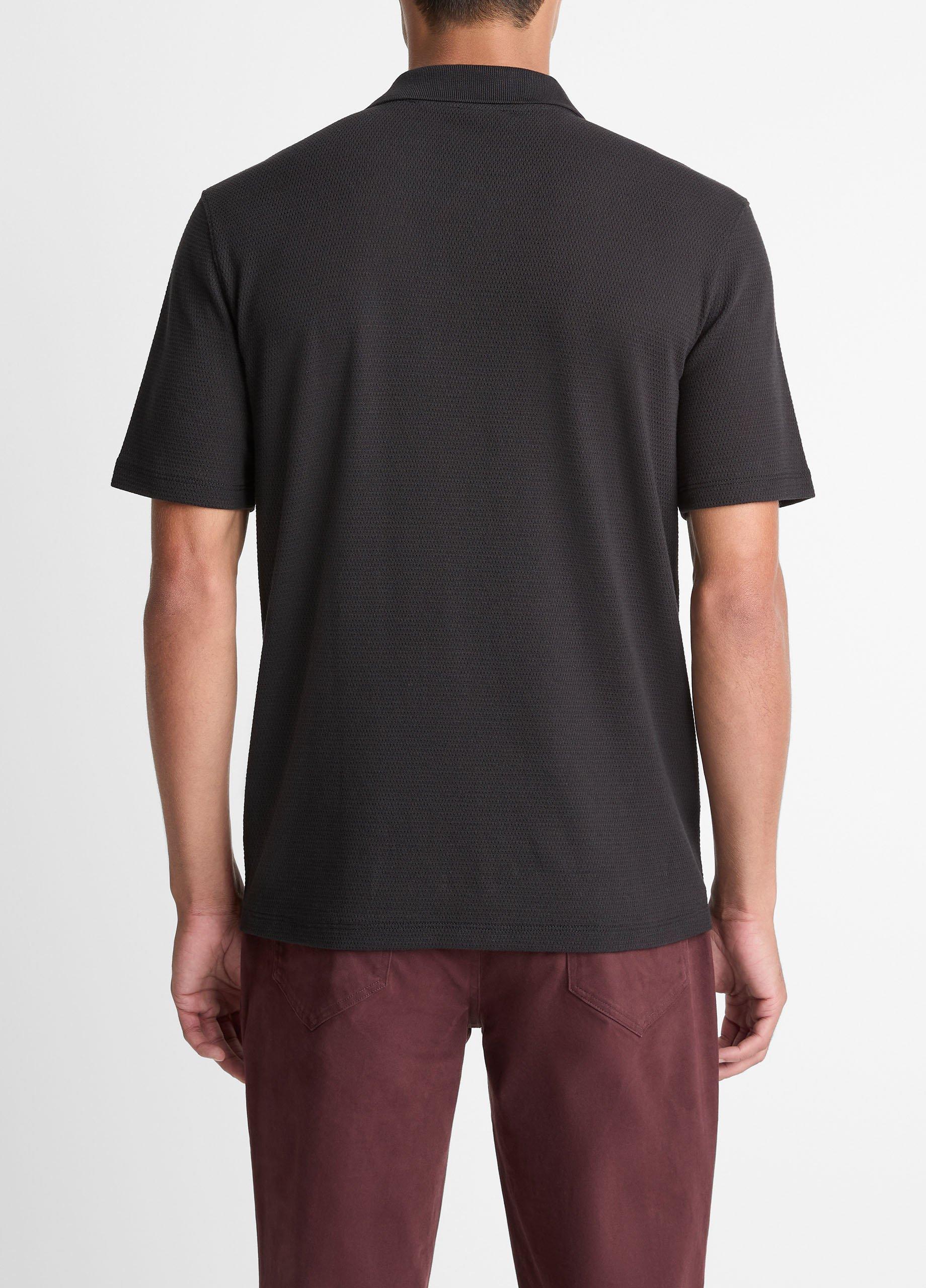 Cotton-Blend Johnny-Collar Polo Shirt image number 2