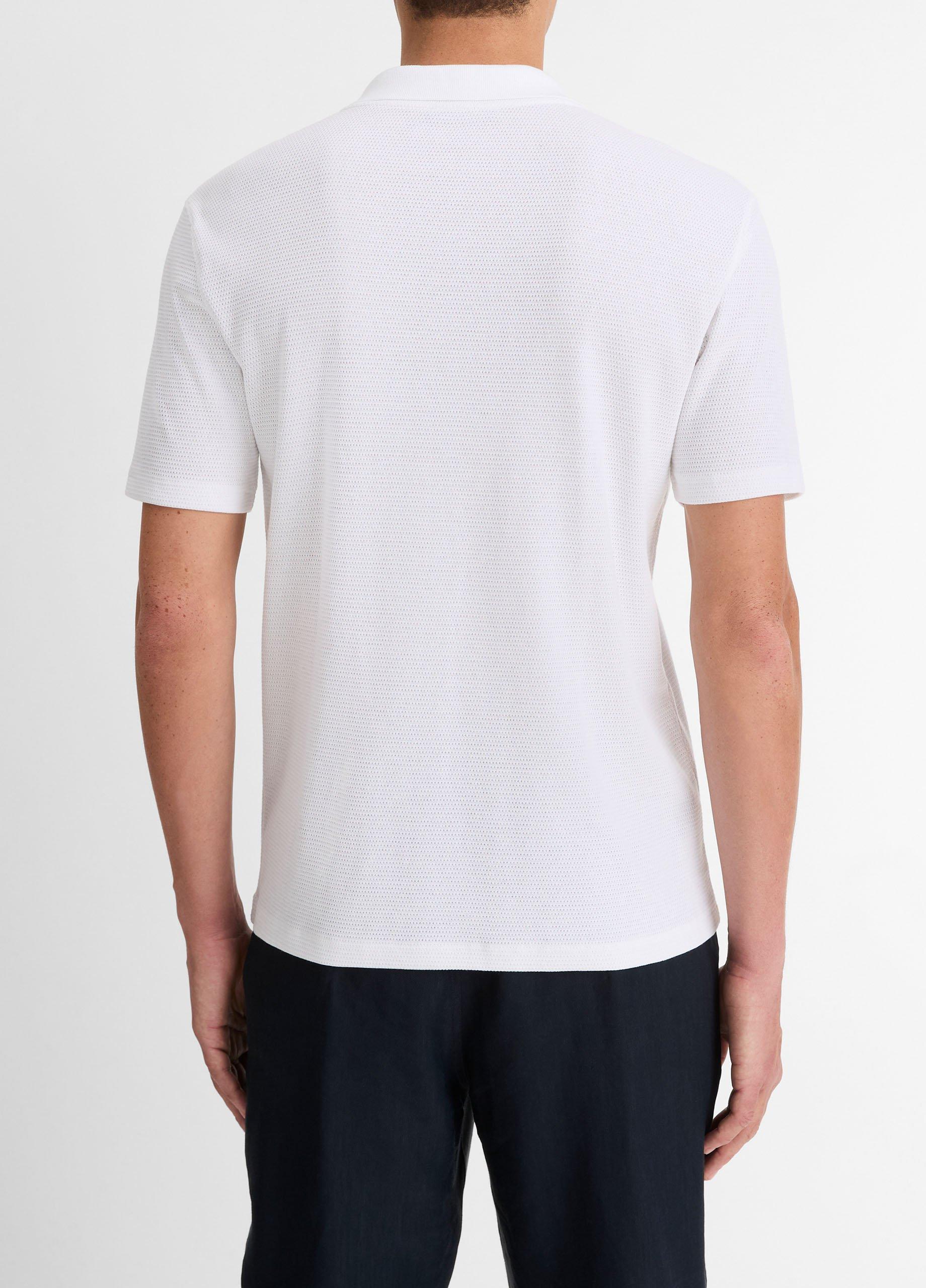 Cotton-Blend Johnny-Collar Polo Shirt image number 2