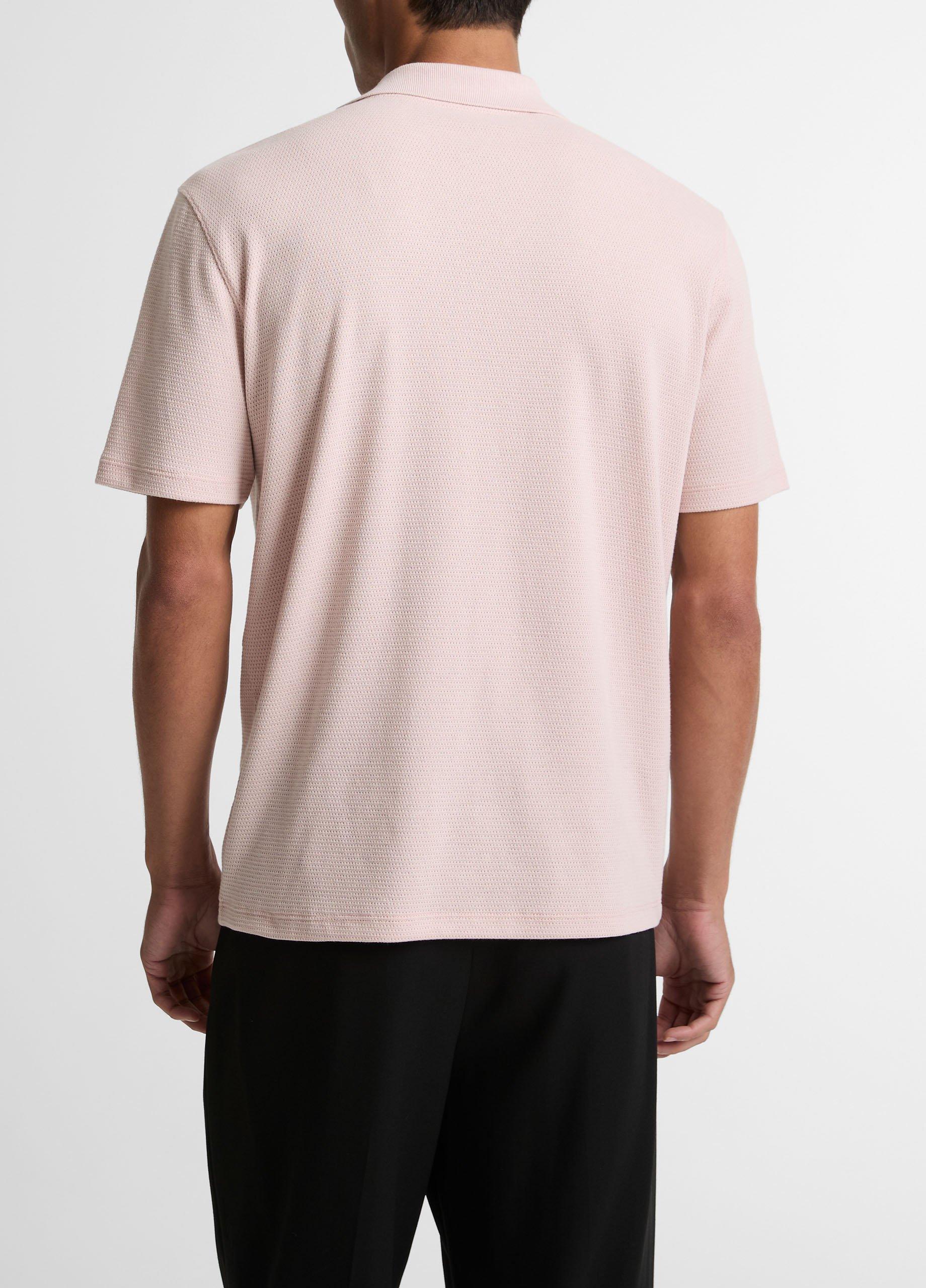 Cotton-Blend Johnny-Collar Polo Shirt image number 2
