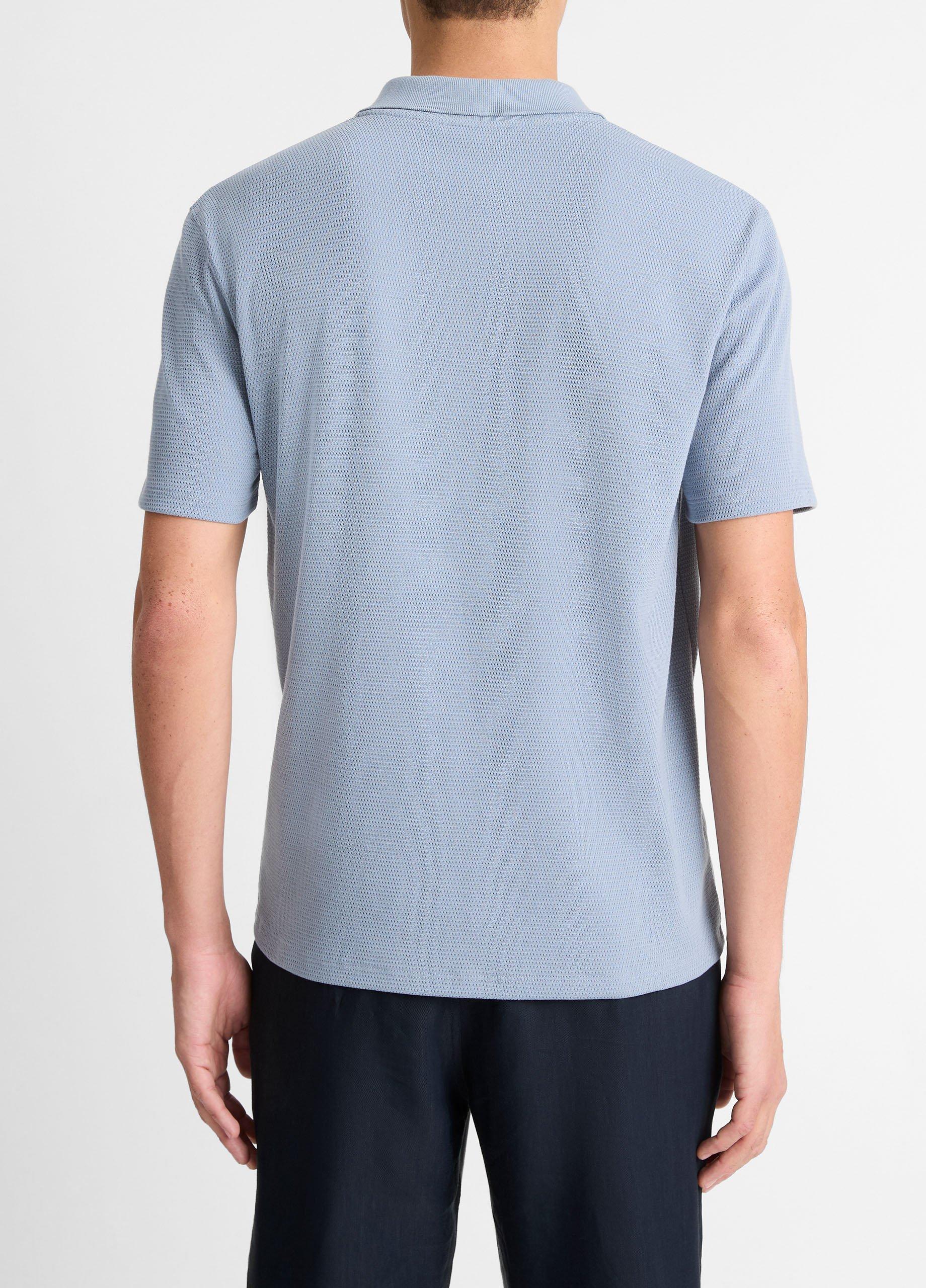 Cotton-Blend Johnny-Collar Polo Shirt image number 2