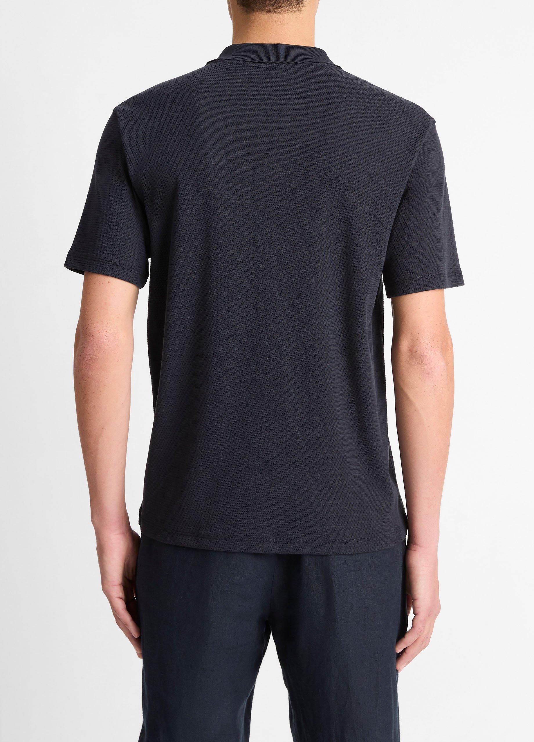 Cotton-Blend Johnny-Collar Polo Shirt image number 2