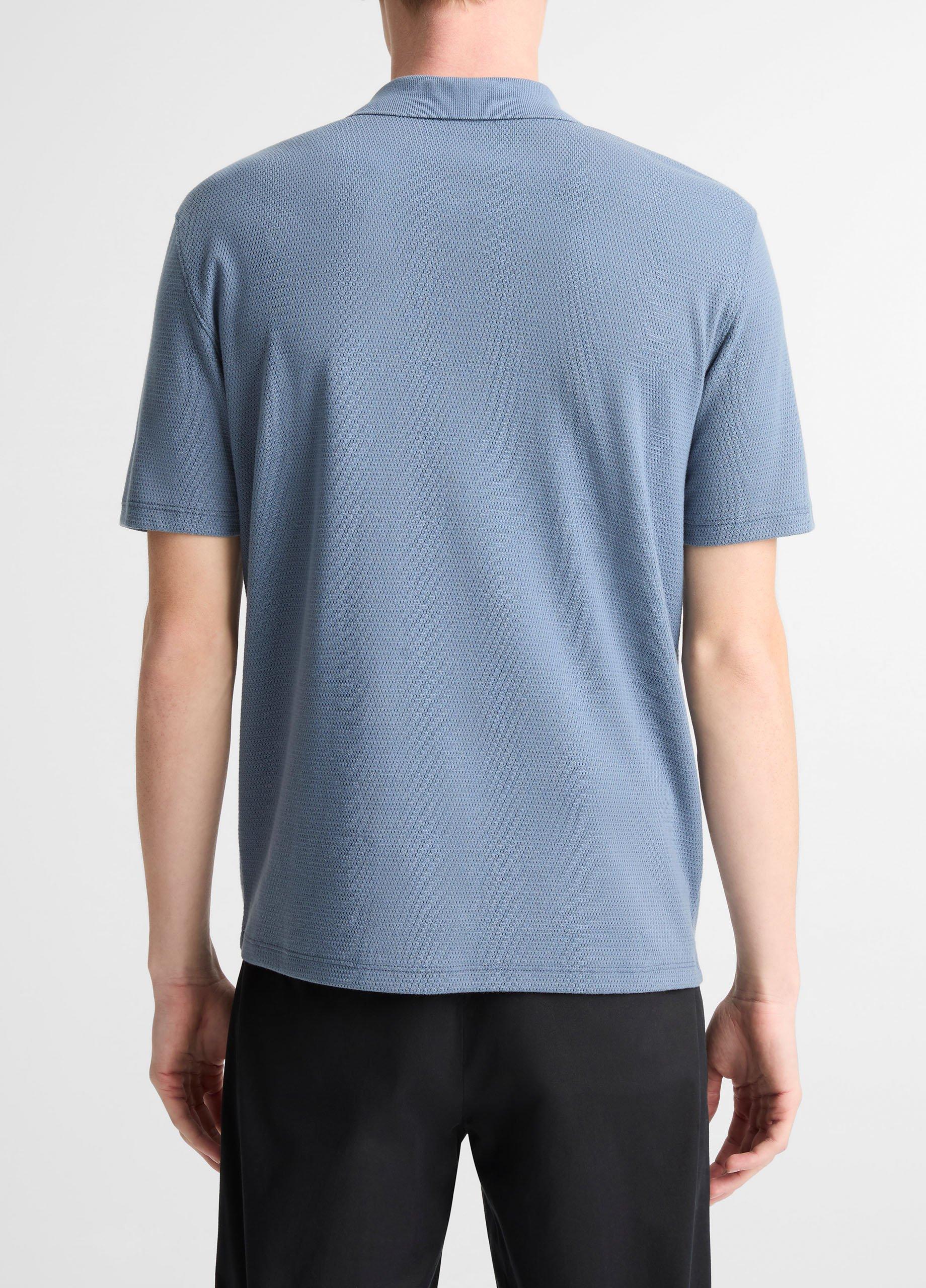 Cotton-Blend Johnny-Collar Polo Shirt image number 2