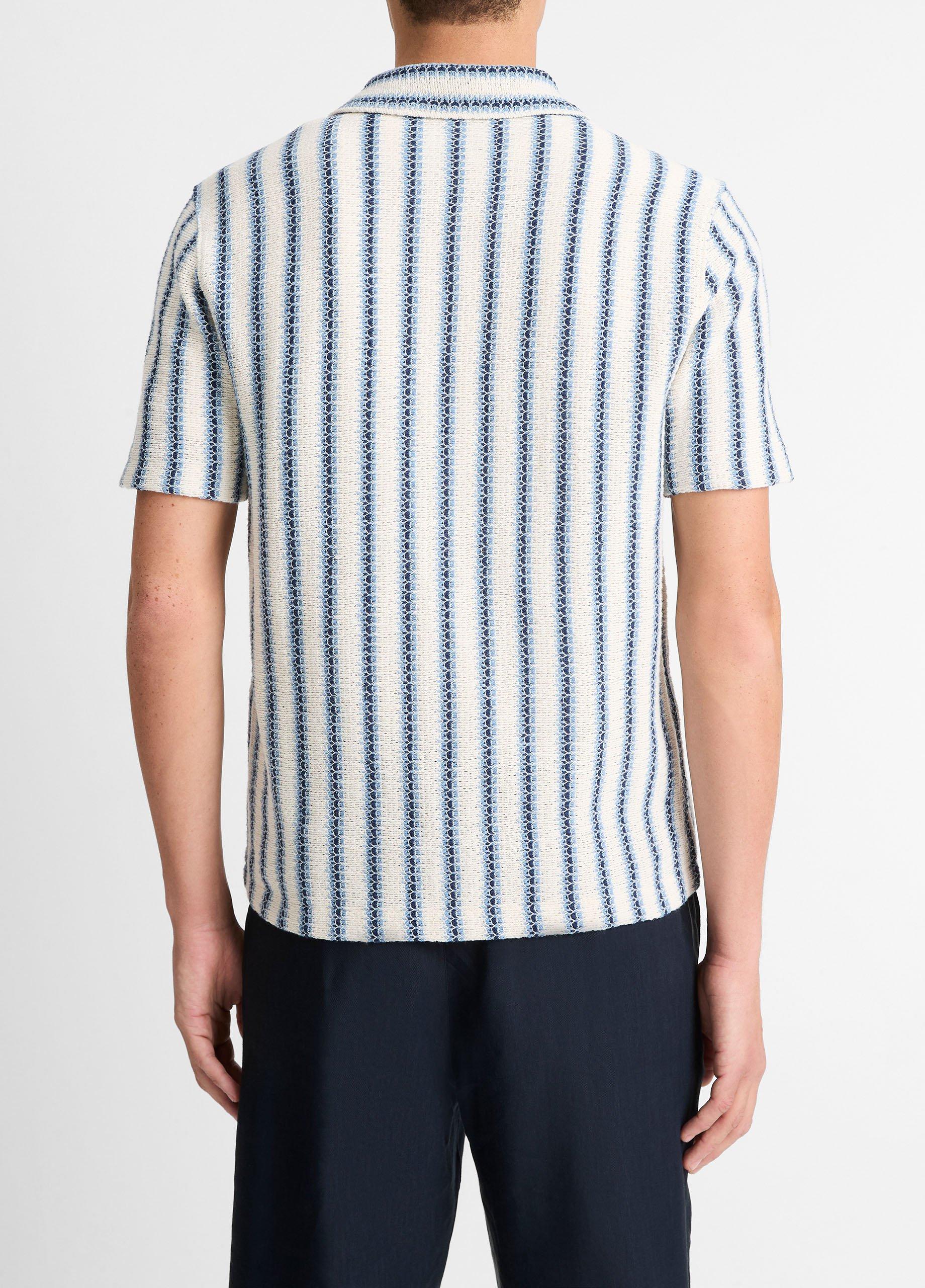 Beach Stripe Italian Cotton-Blend Shirt