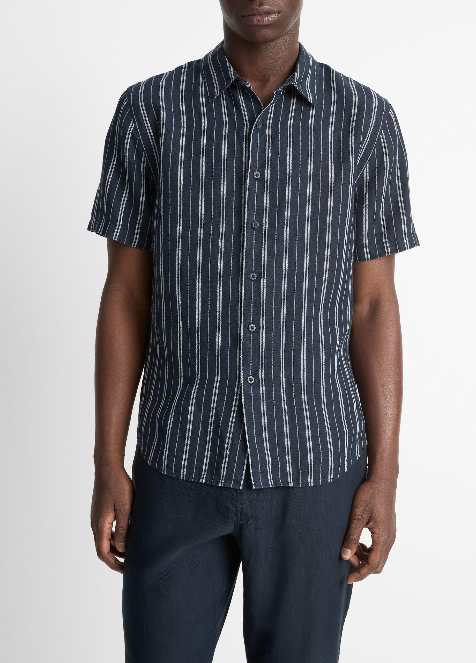 Mesa Stripe Hemp Short-Sleeve Shirt image number 0