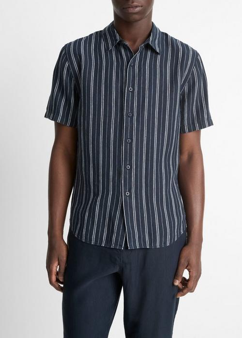 Mesa Stripe Hemp Short-Sleeve Shirt