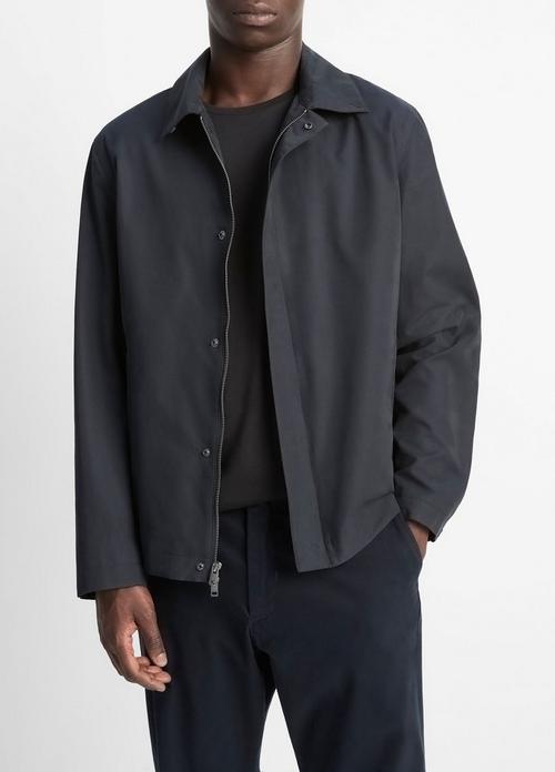 Peached Cotton-Blend Convertible-Collar Jacket