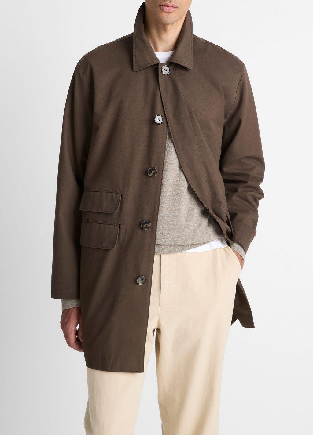 Lightweight Italian Cotton Car Coat by Vince