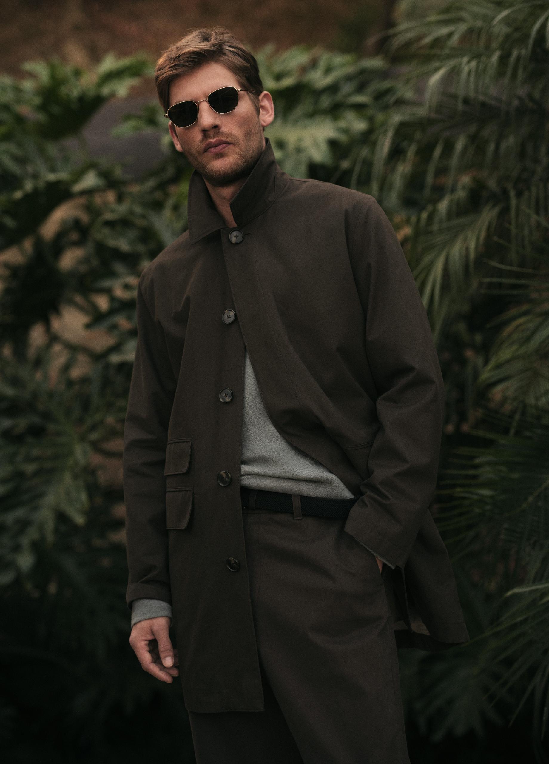 Lightweight Italian Cotton Car Coat image number 4