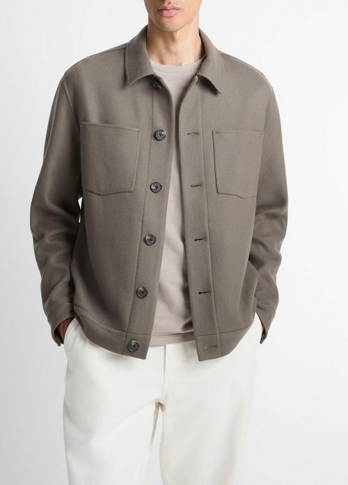 Italian Splittable Wool-Blend Shop Jacket