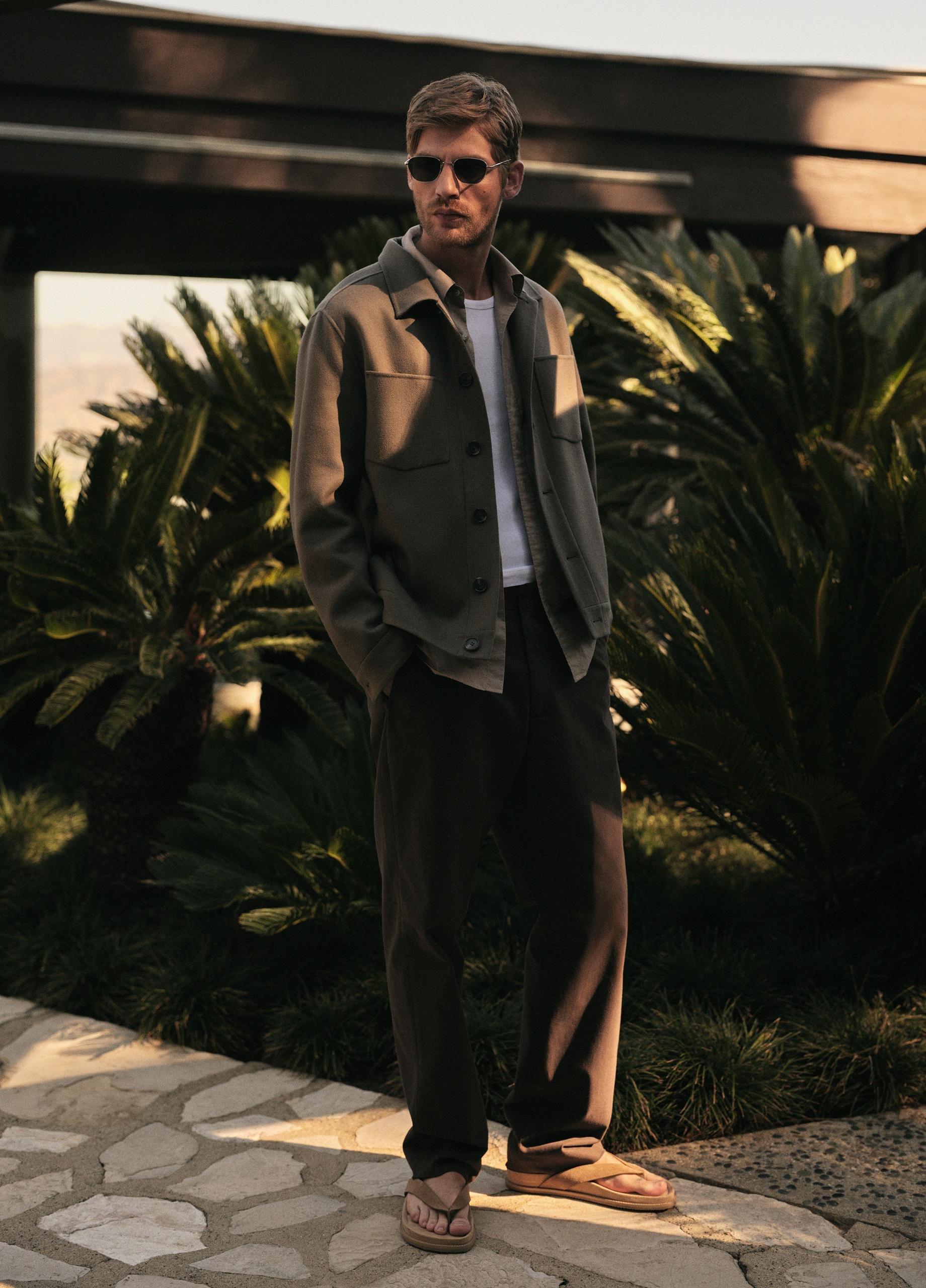 Italian Splittable Wool-Blend Shop Jacket image number 5