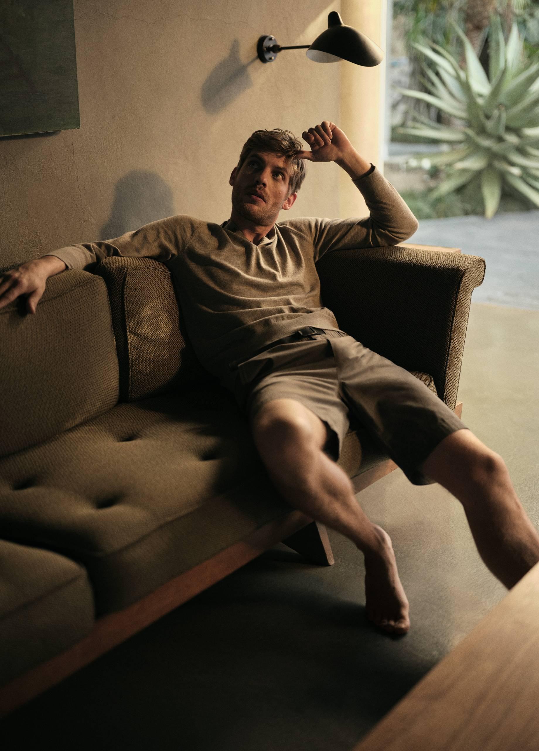 Italian Cotton Ripstop Belted Short image number 4