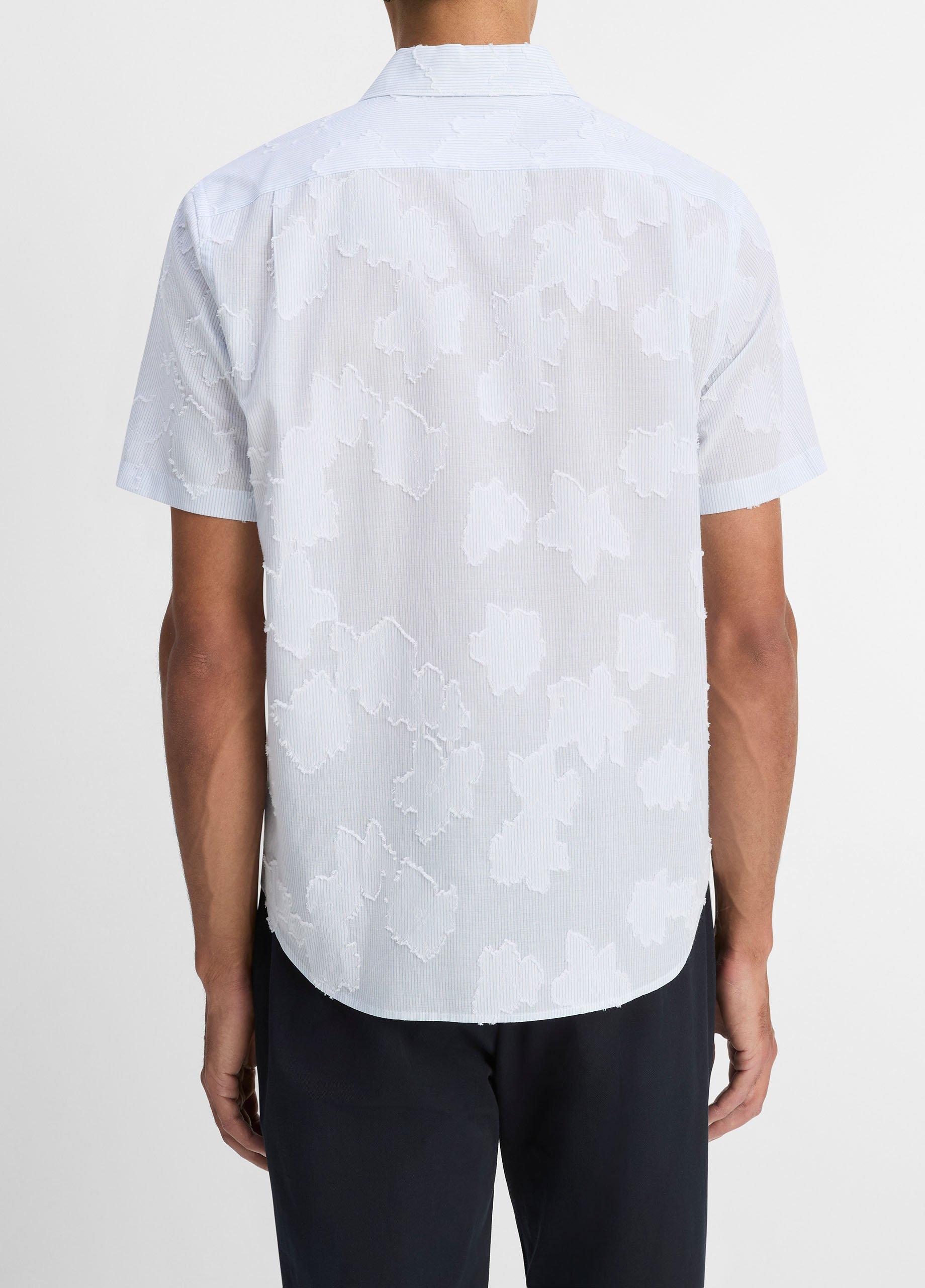 Fil Coupé Cotton Short-Sleeve Button-Front Shirt in Short