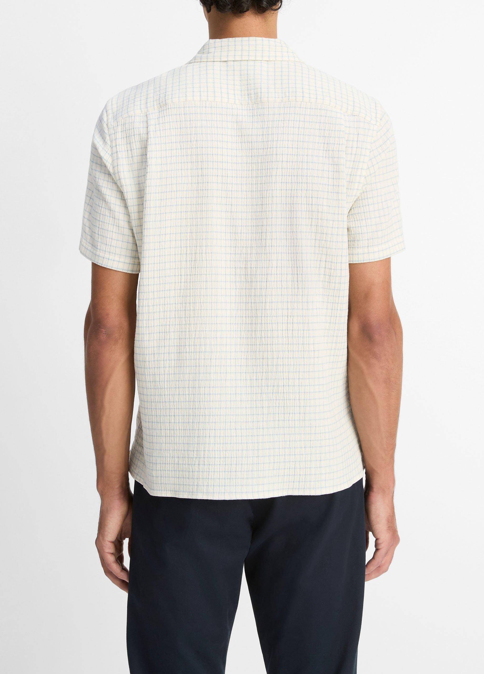 Provence Plaid Double-Face Italian Cotton Button-Front Shirt image number 2