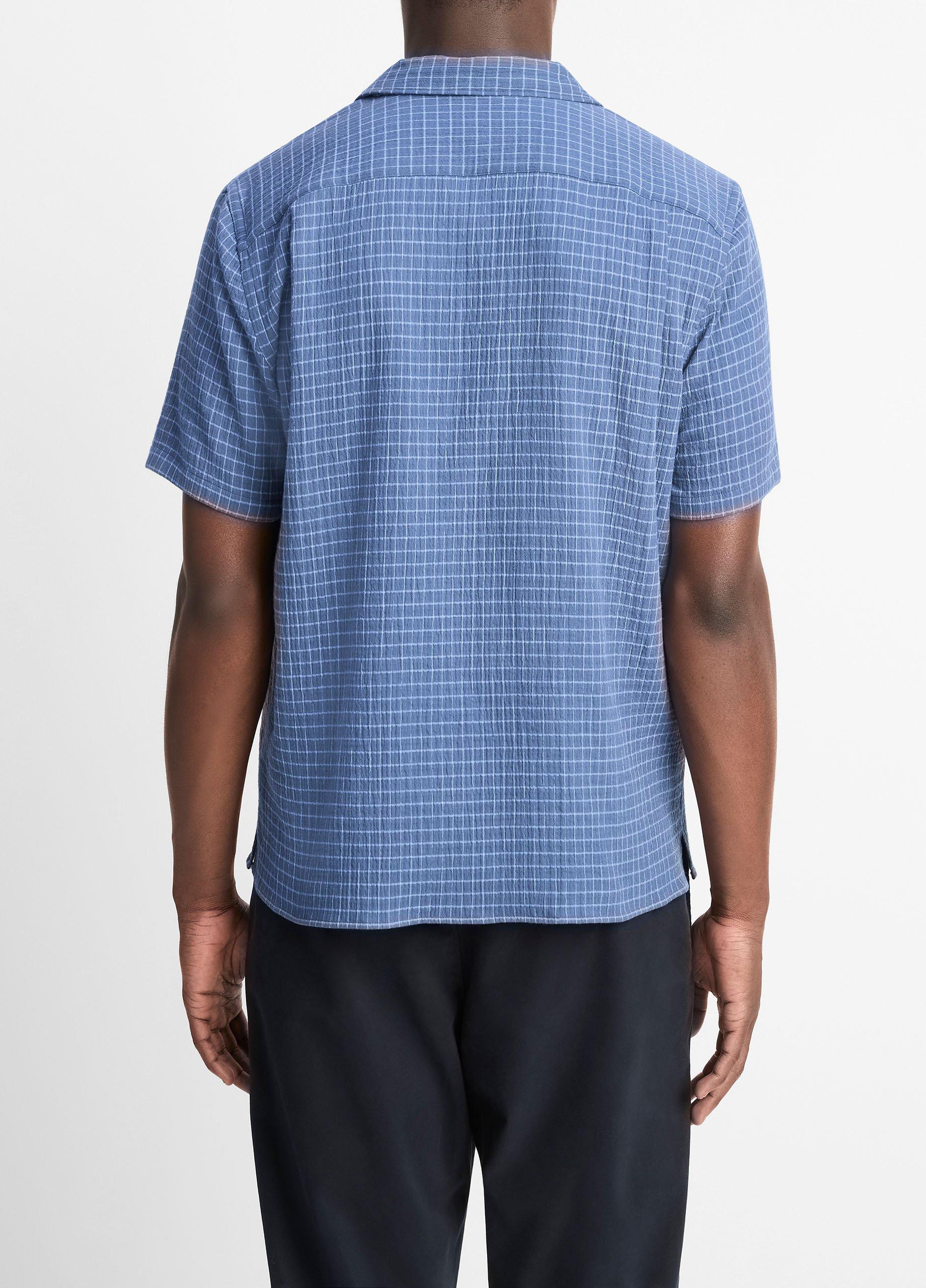 Provence Plaid Double-Face Italian Cotton Button-Front Shirt image number 2