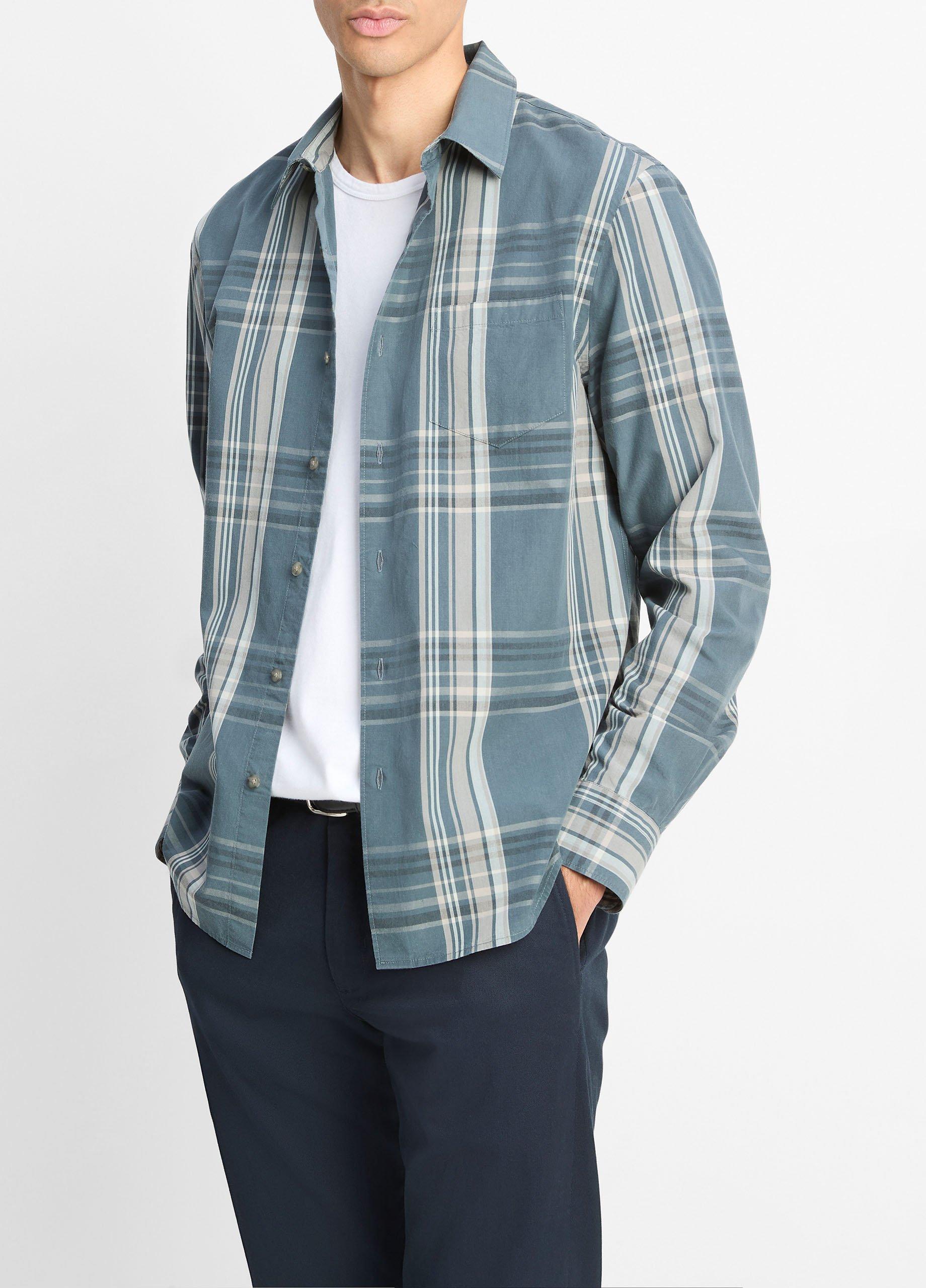 Lorimer Plaid Button-Front Shirt image number 1