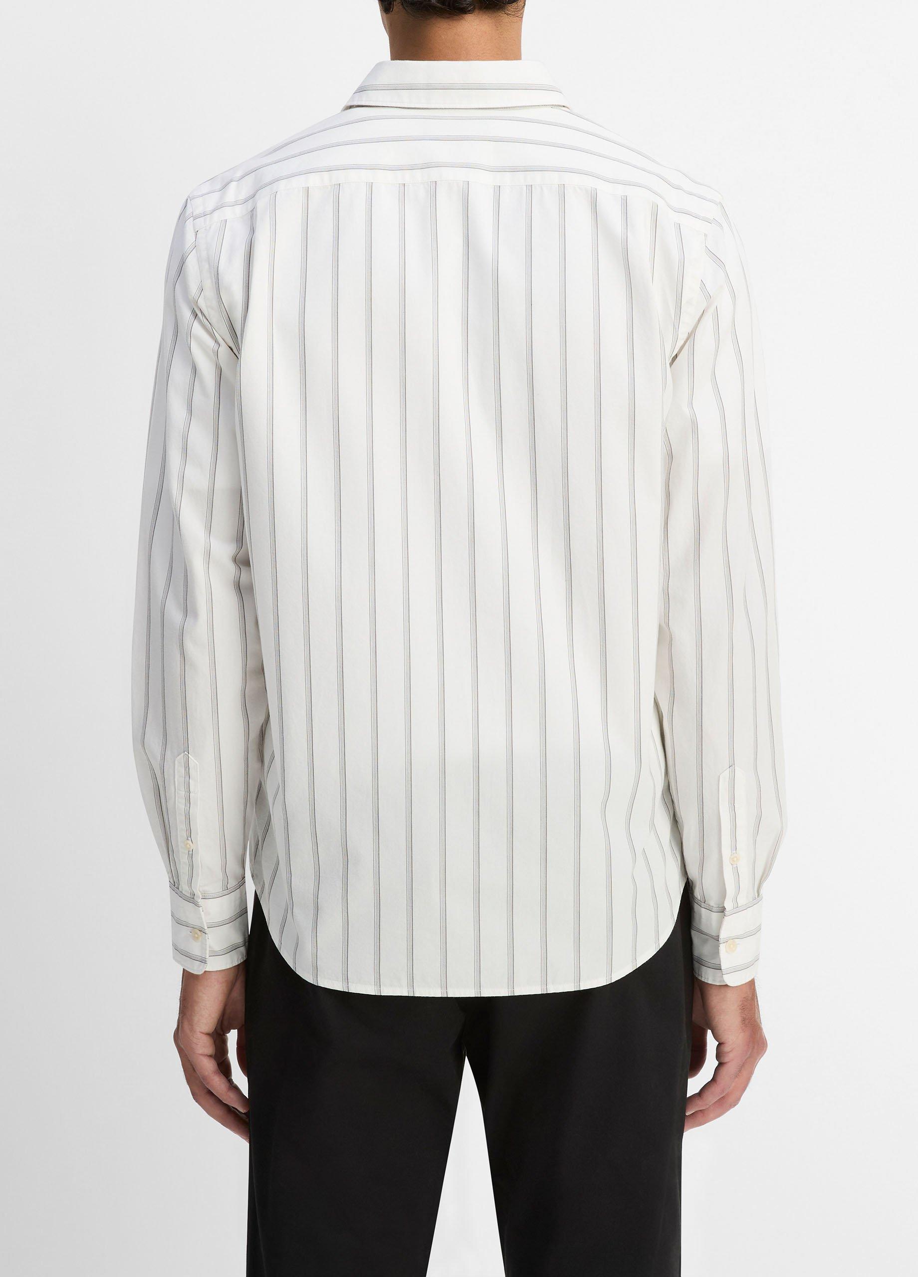 Port Stripe Cotton Button-Front Shirt image number 2