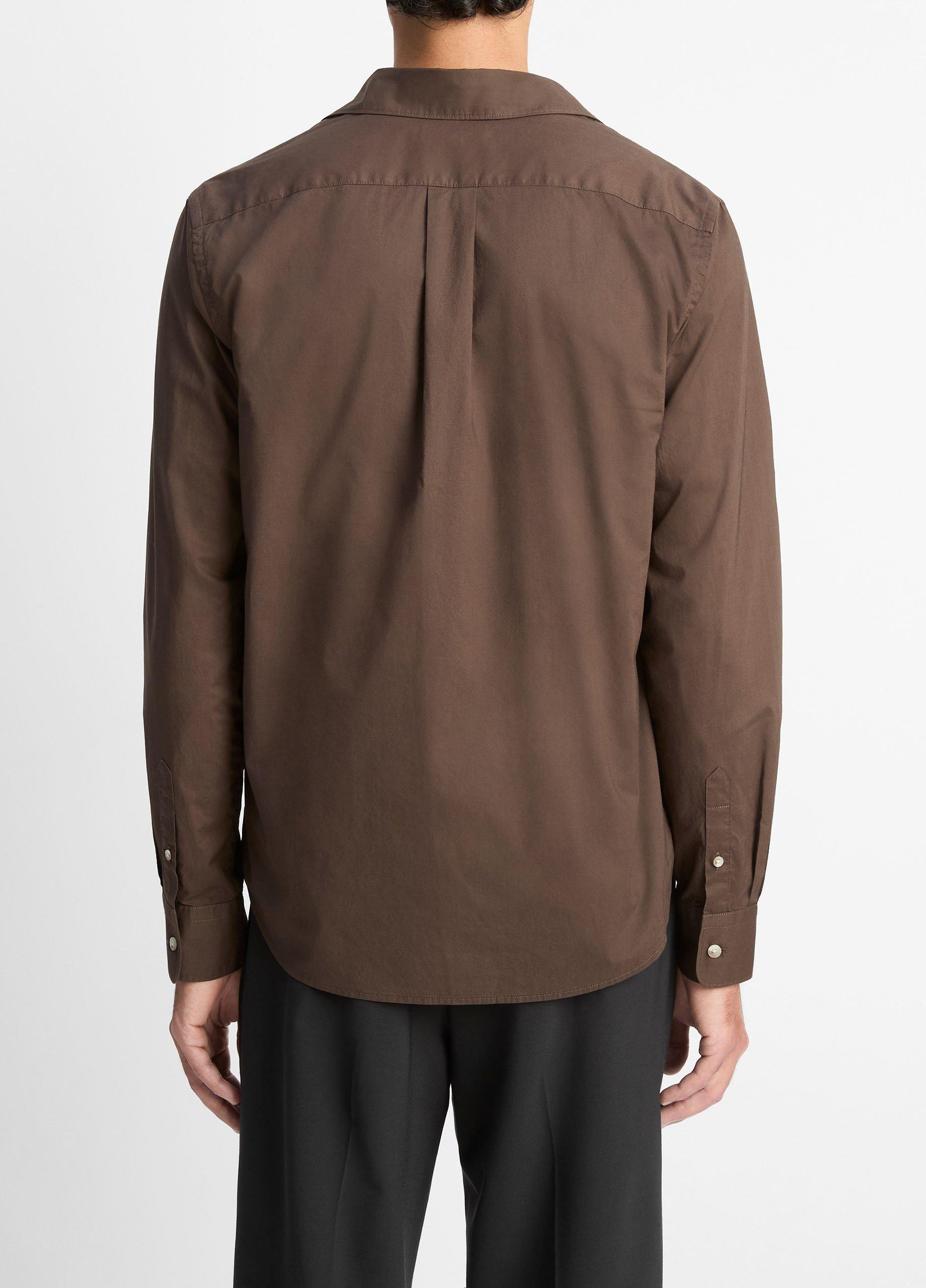 Cotton Poplin Button-Front Shirt image number 2