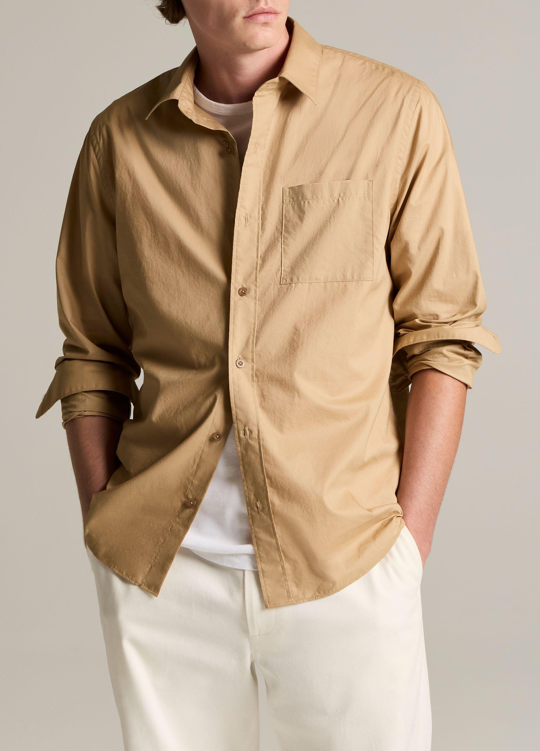 Cotton Poplin Button-Front Shirt image number 0