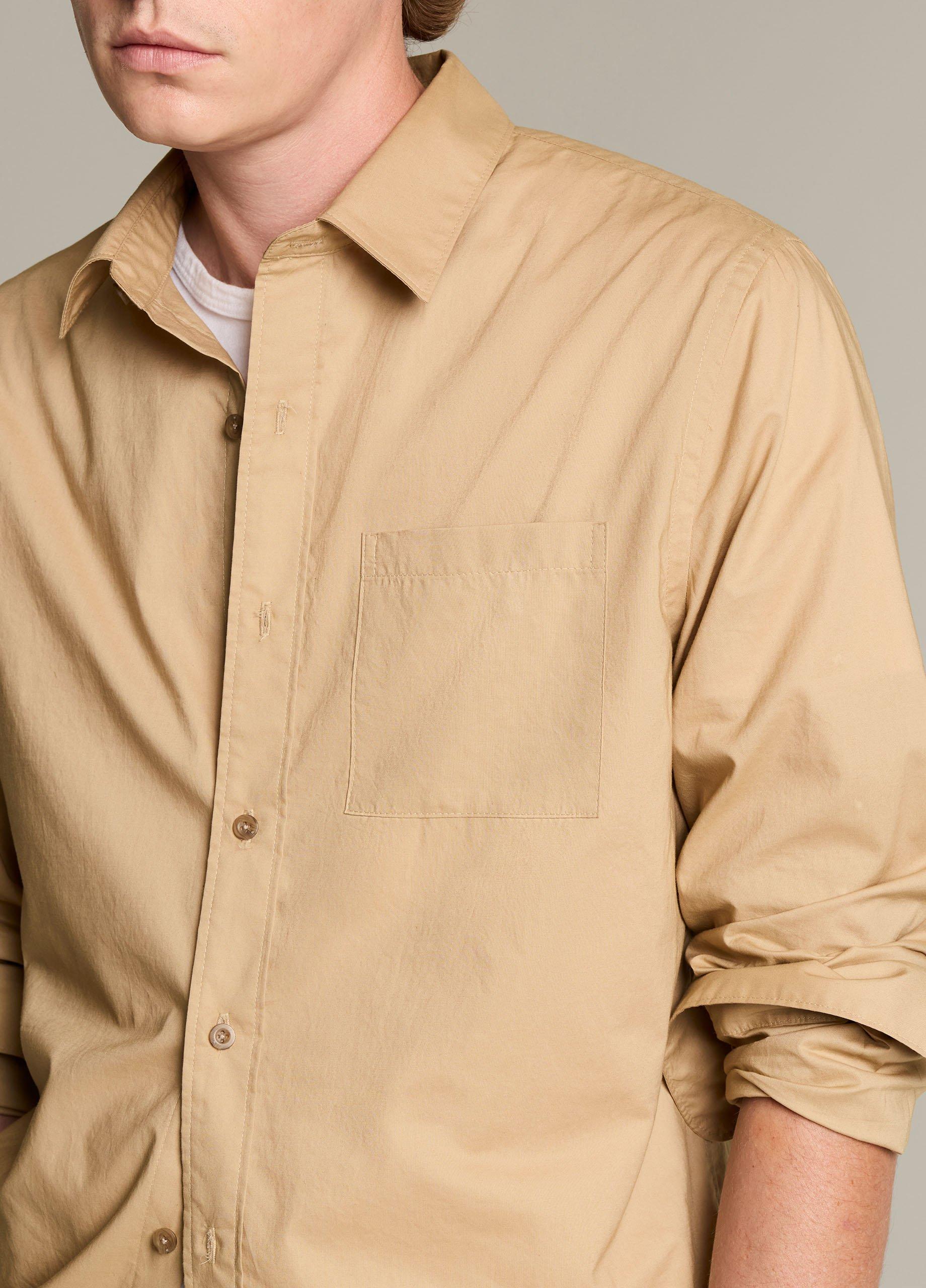 Cotton Poplin Button-Front Shirt image number 1