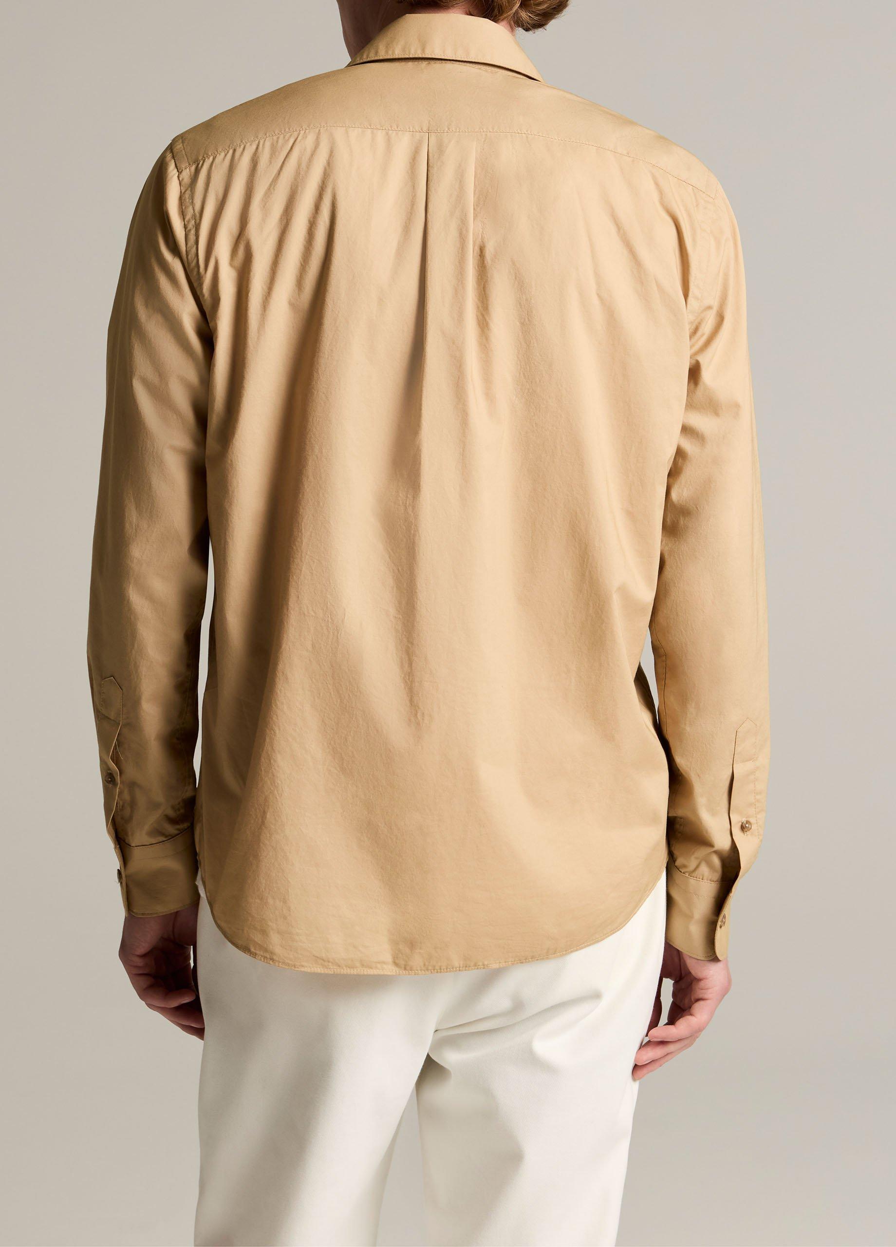Cotton Poplin Button-Front Shirt image number 2