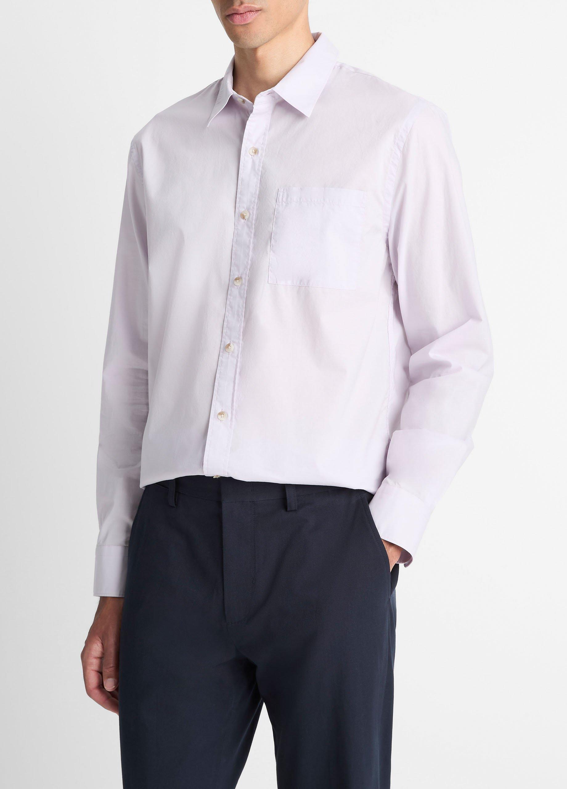 Cotton Poplin Button-Front Shirt image number 1