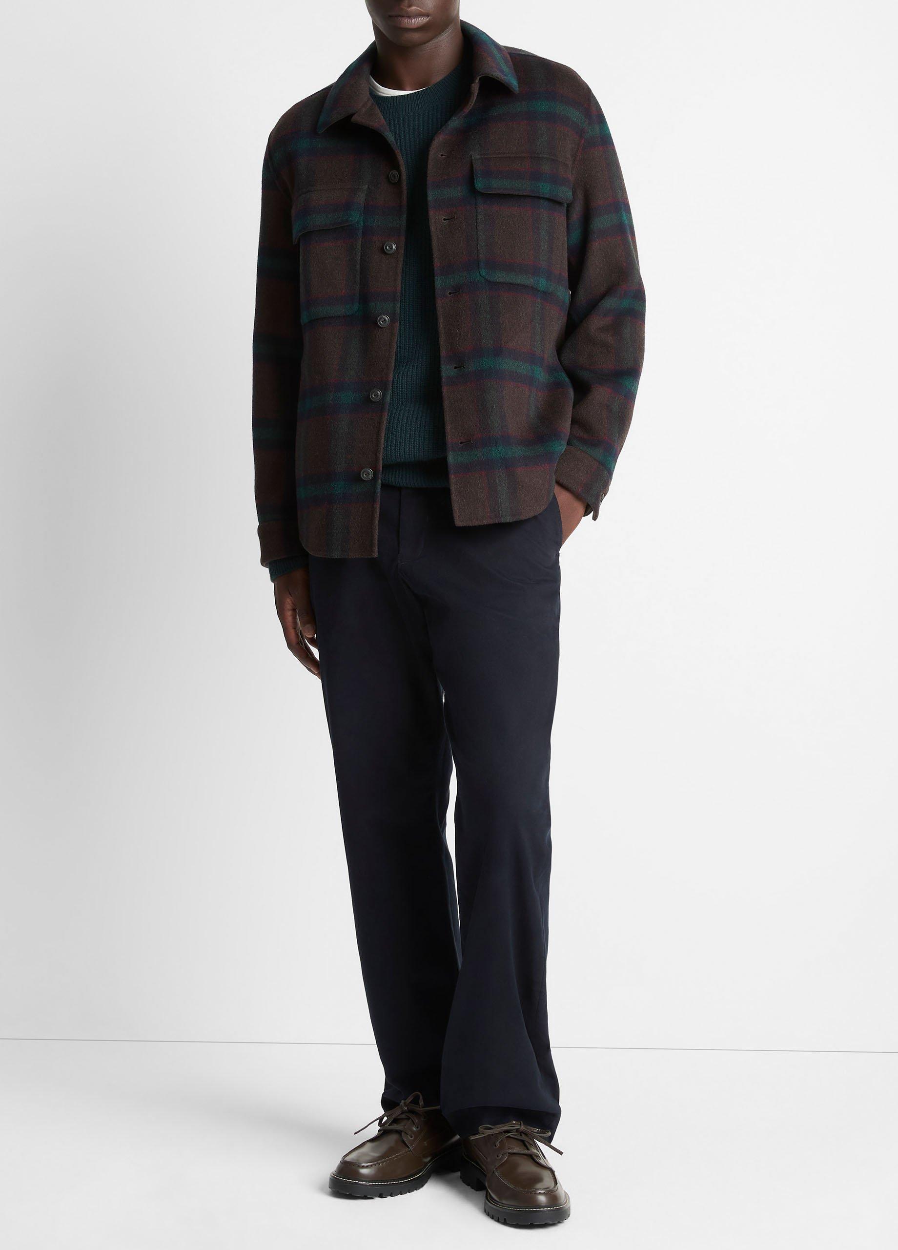 Plaid Splittable Wool-Blend Shirt Jacket image number 3