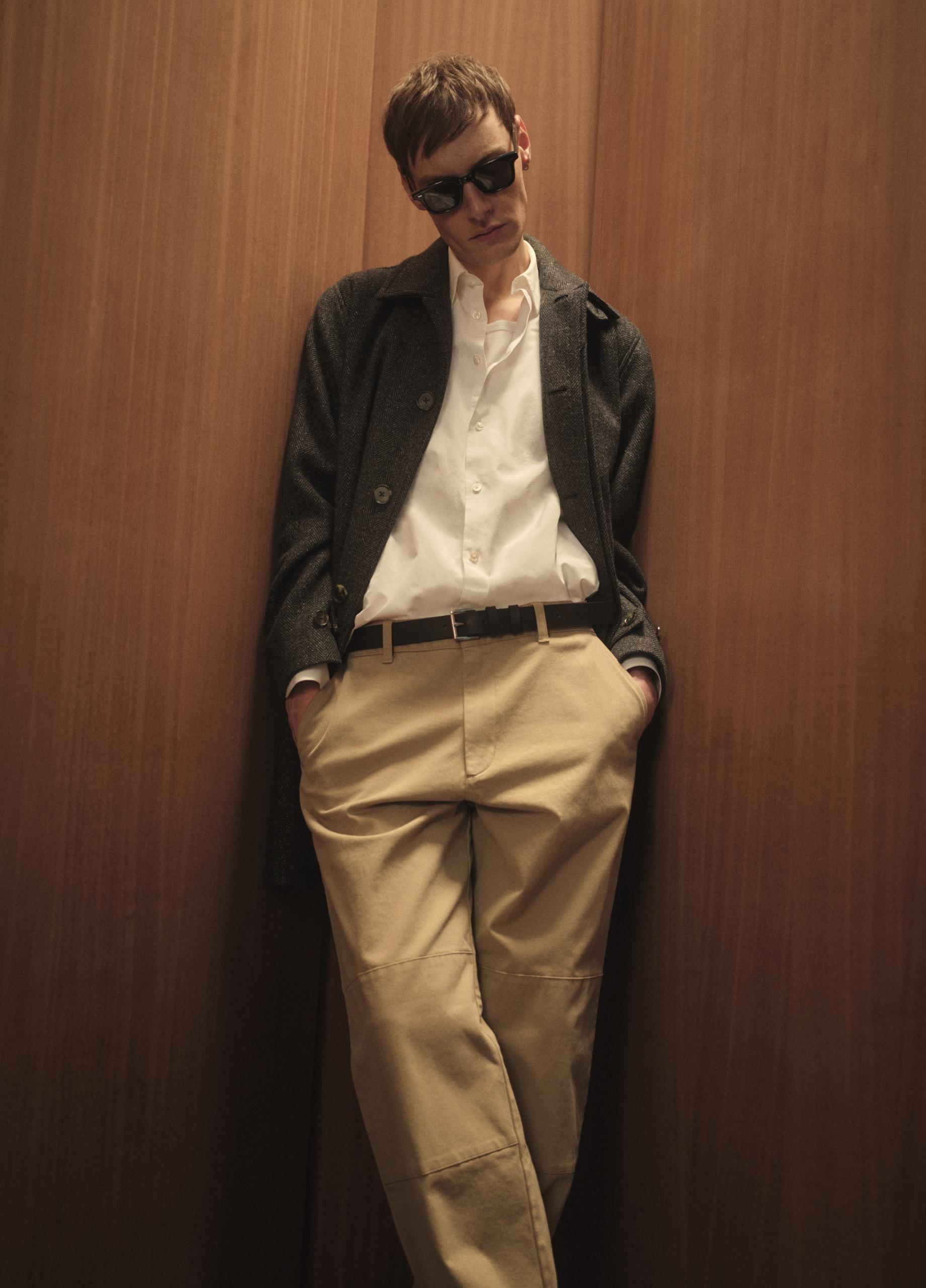 Italian Wool-Blend Balmacaan Coat image number 5