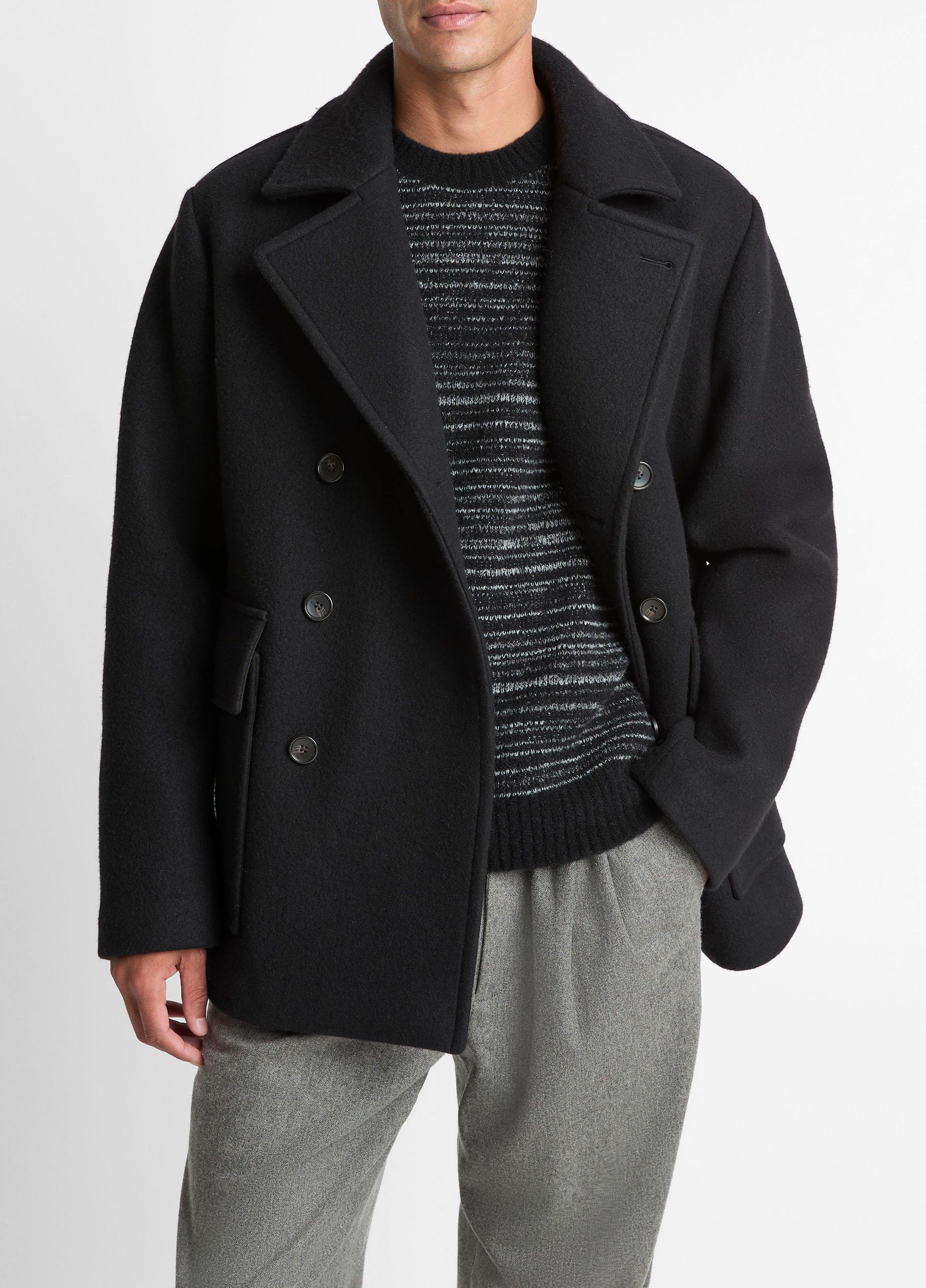 Italian Wool-Blend Peacoat image number 0