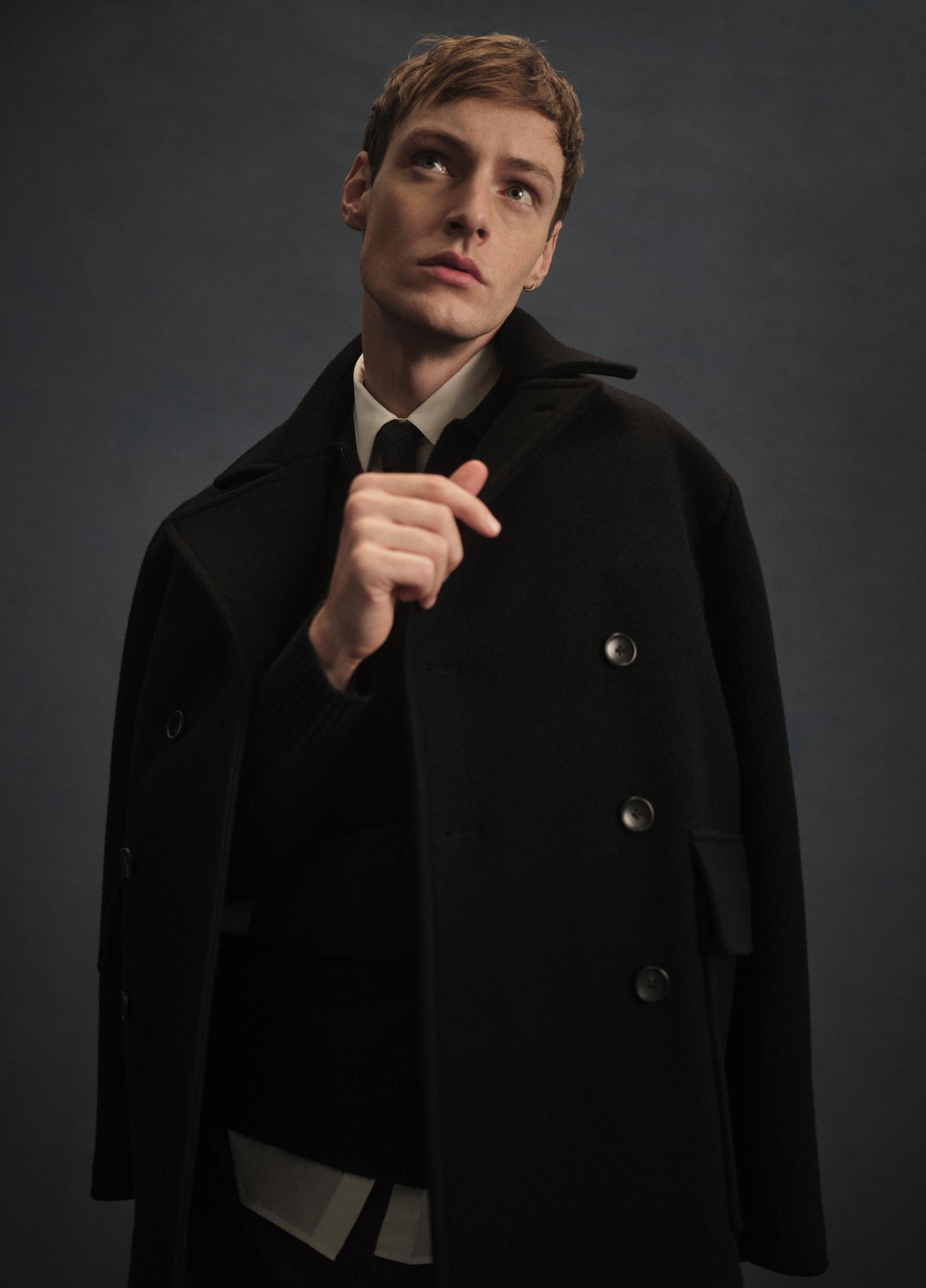 Italian Wool-Blend Peacoat image number 4