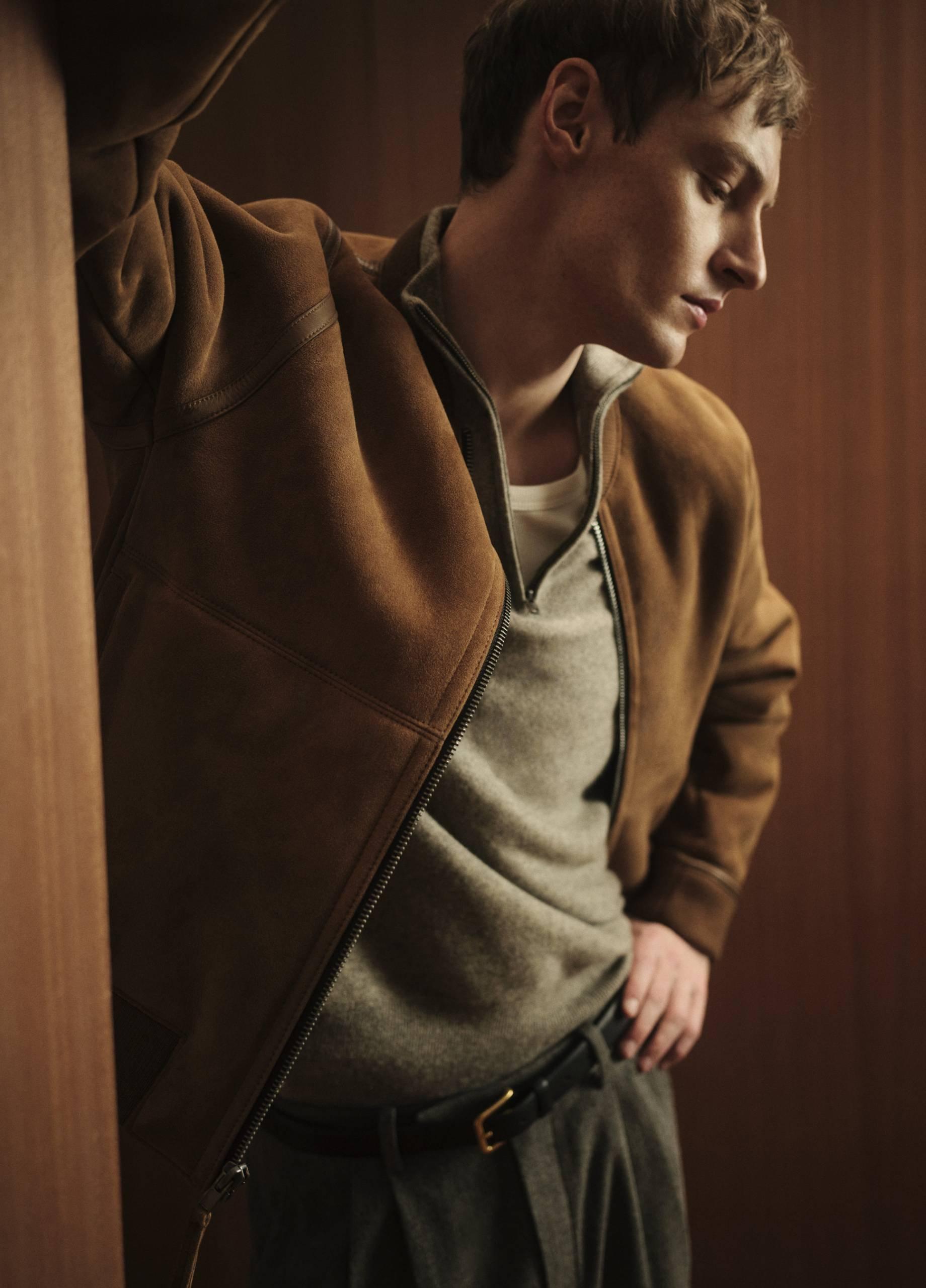 Shearling Bomber Jacket image number 4