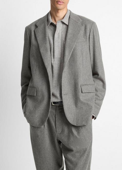 Italian Wool-Blend Flannel Blazer