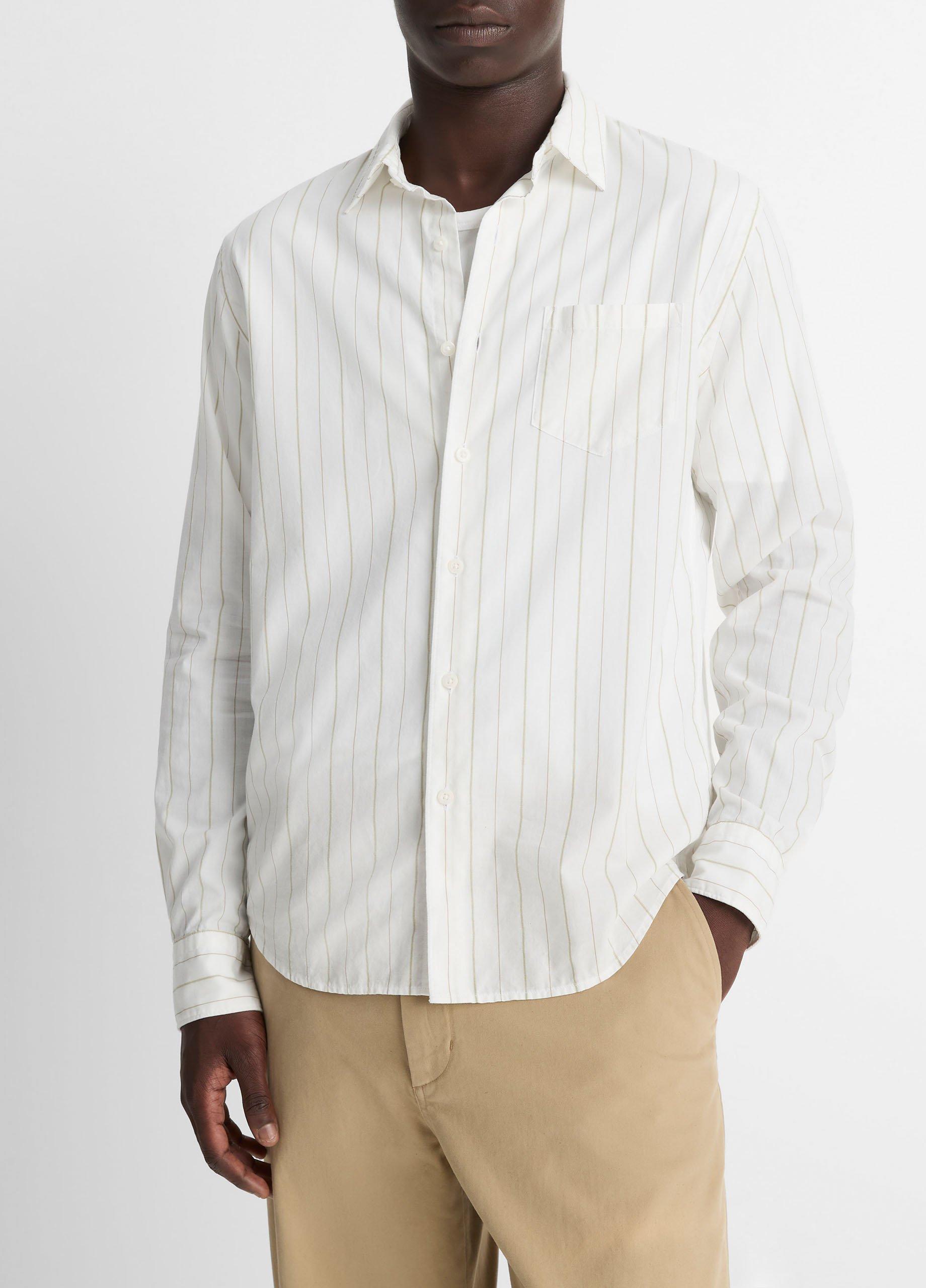 Chatsworth Stripe Cotton Oxford Button-Front Shirt image number 0