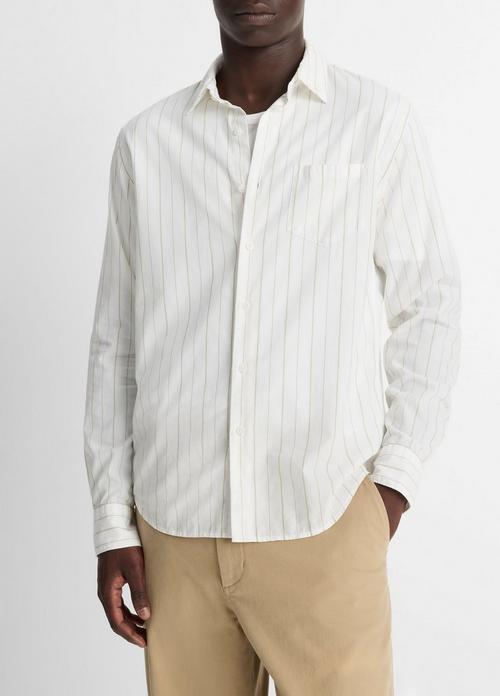 Chatsworth Stripe Cotton Oxford Button-Front Shirt