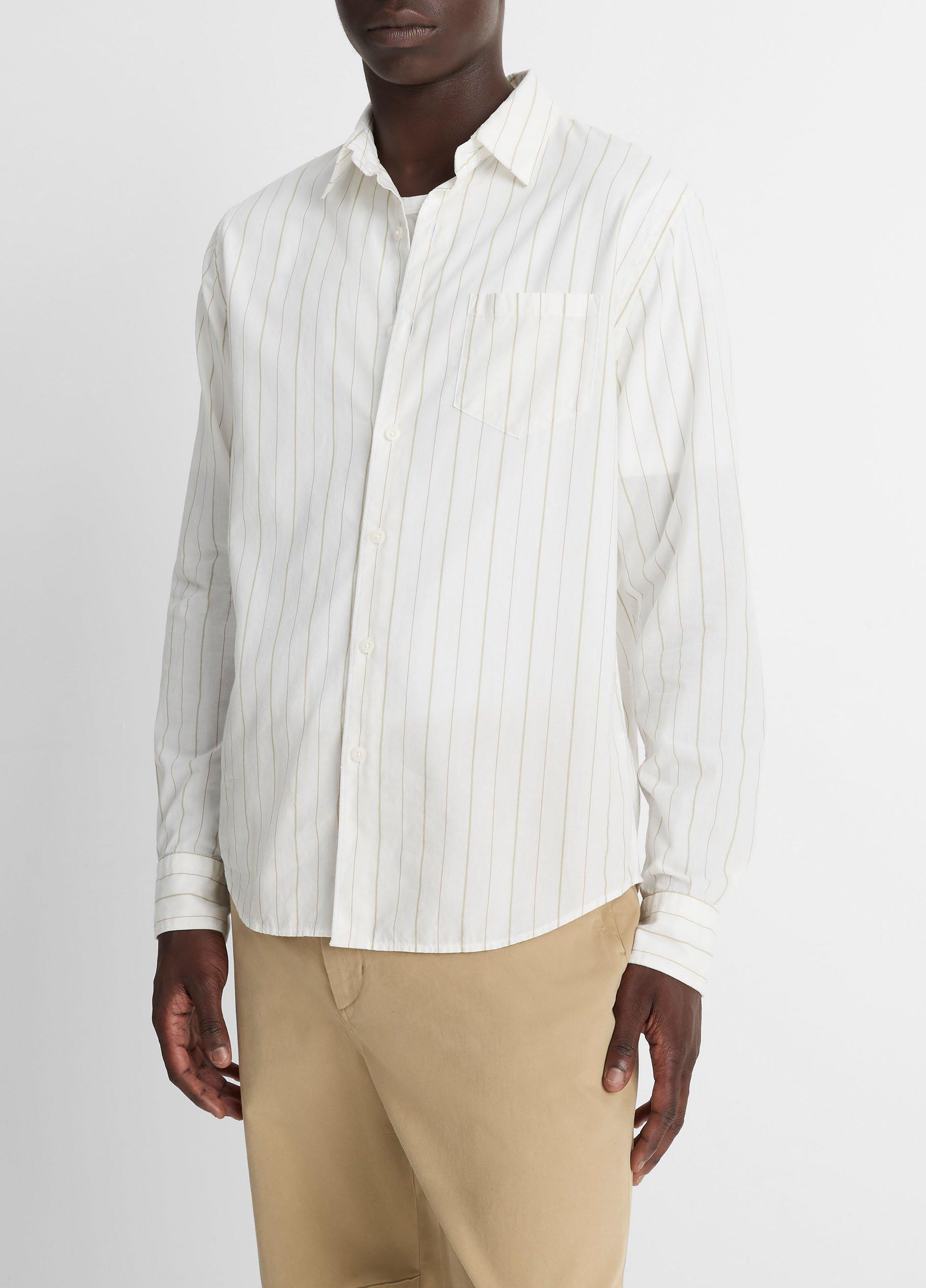Chatsworth Stripe Cotton Oxford Button-Front Shirt image number 1