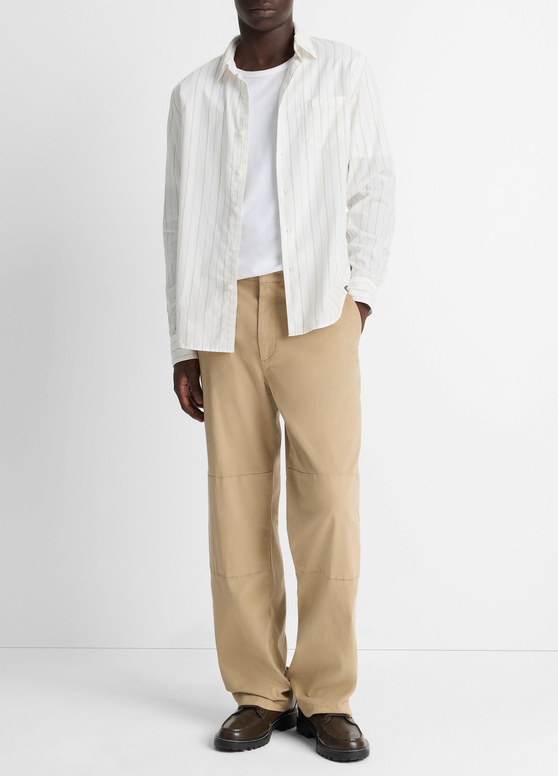 Chatsworth Stripe Cotton Oxford Button-Front Shirt image number 3