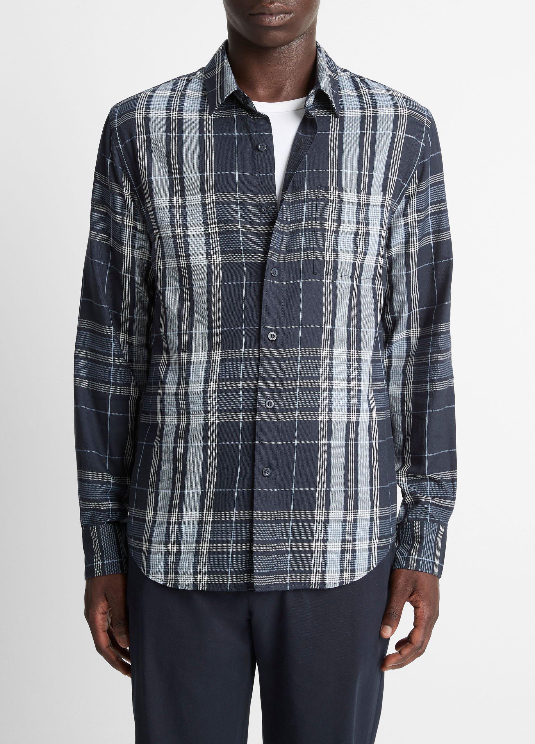 Dunluce Plaid Cotton-Blend Button-Front Shirt image number 0