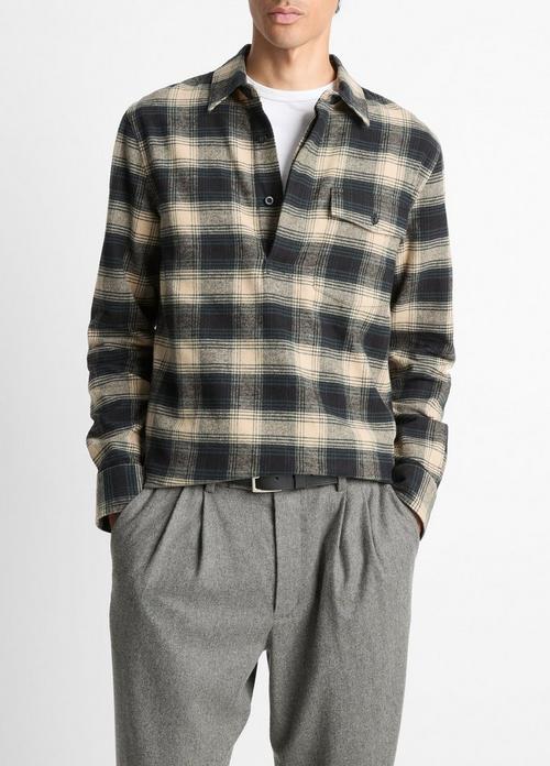 Bowden Plaid Cotton Popover Shirt