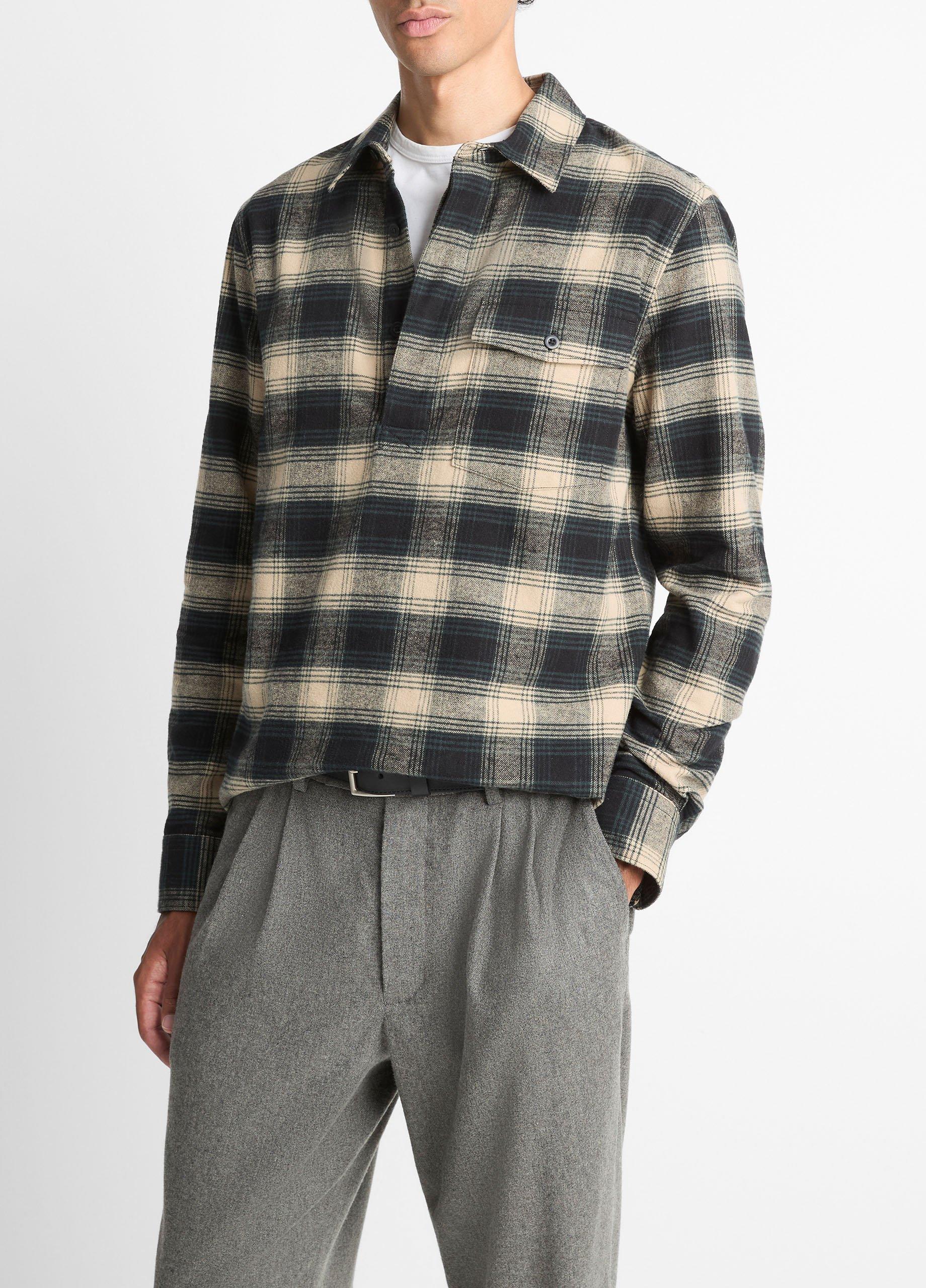 Bowden Plaid Cotton Popover Shirt image number 1