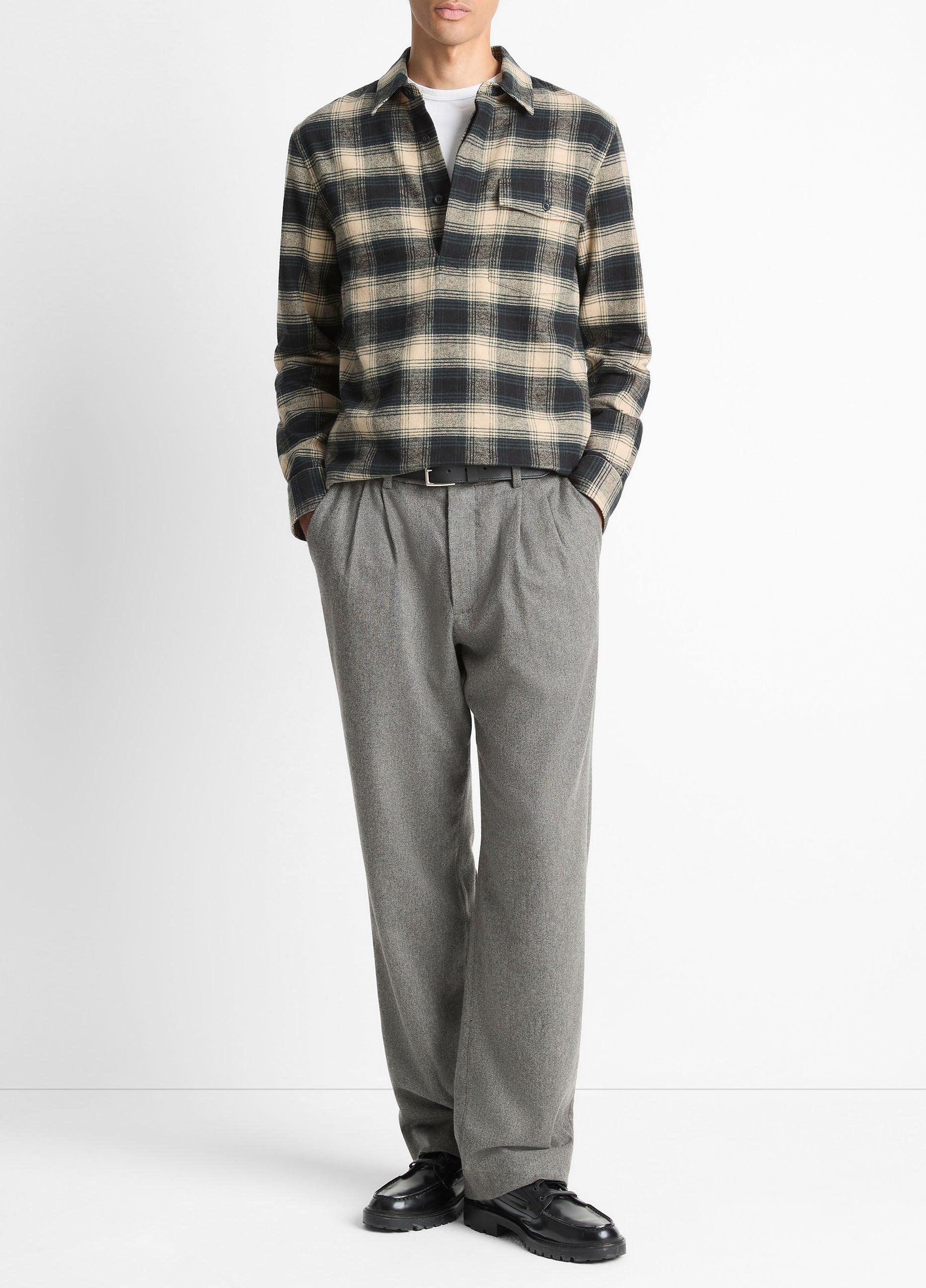 Bowden Plaid Cotton Popover Shirt image number 3