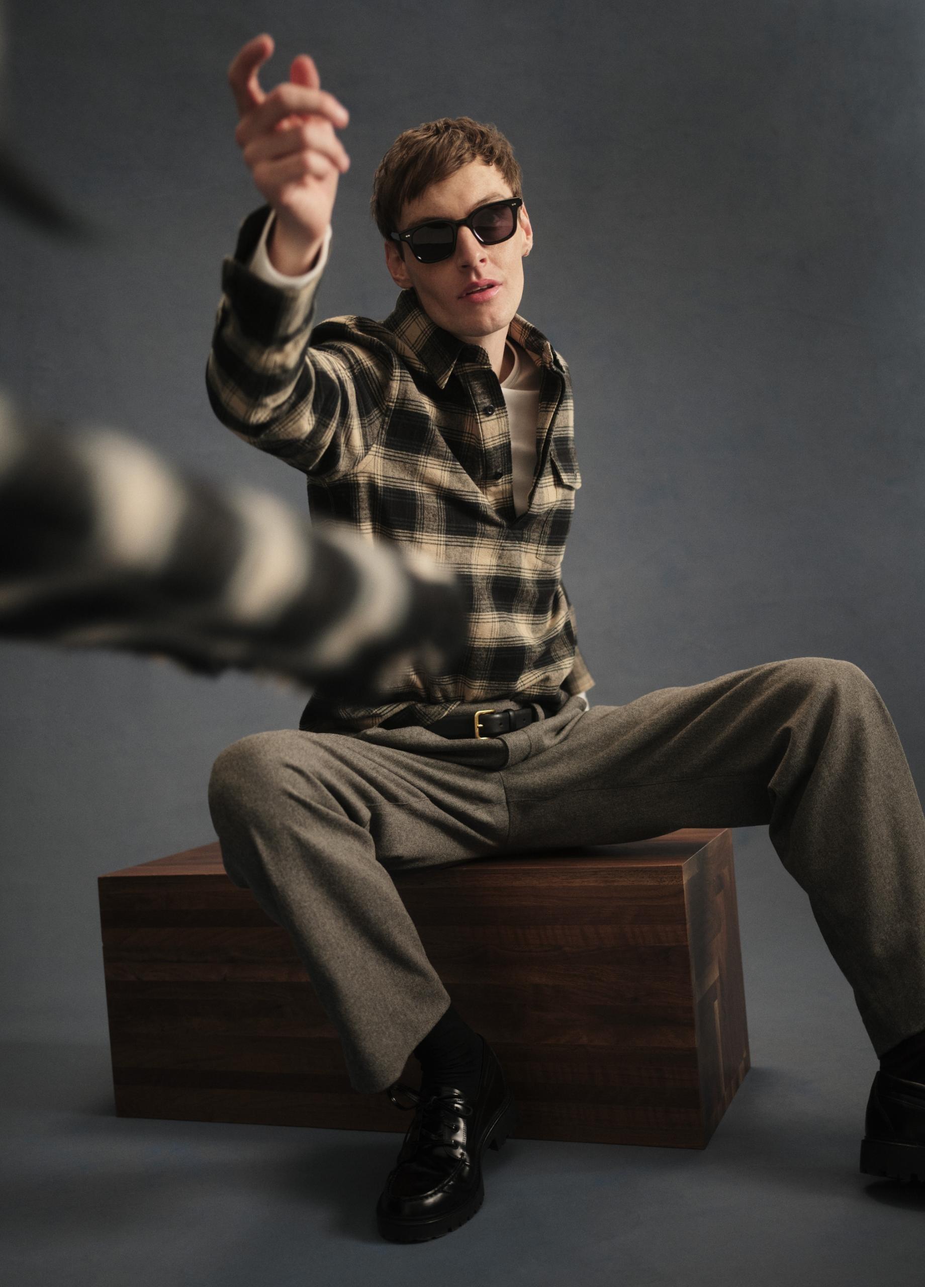 Bowden Plaid Cotton Popover Shirt image number 4