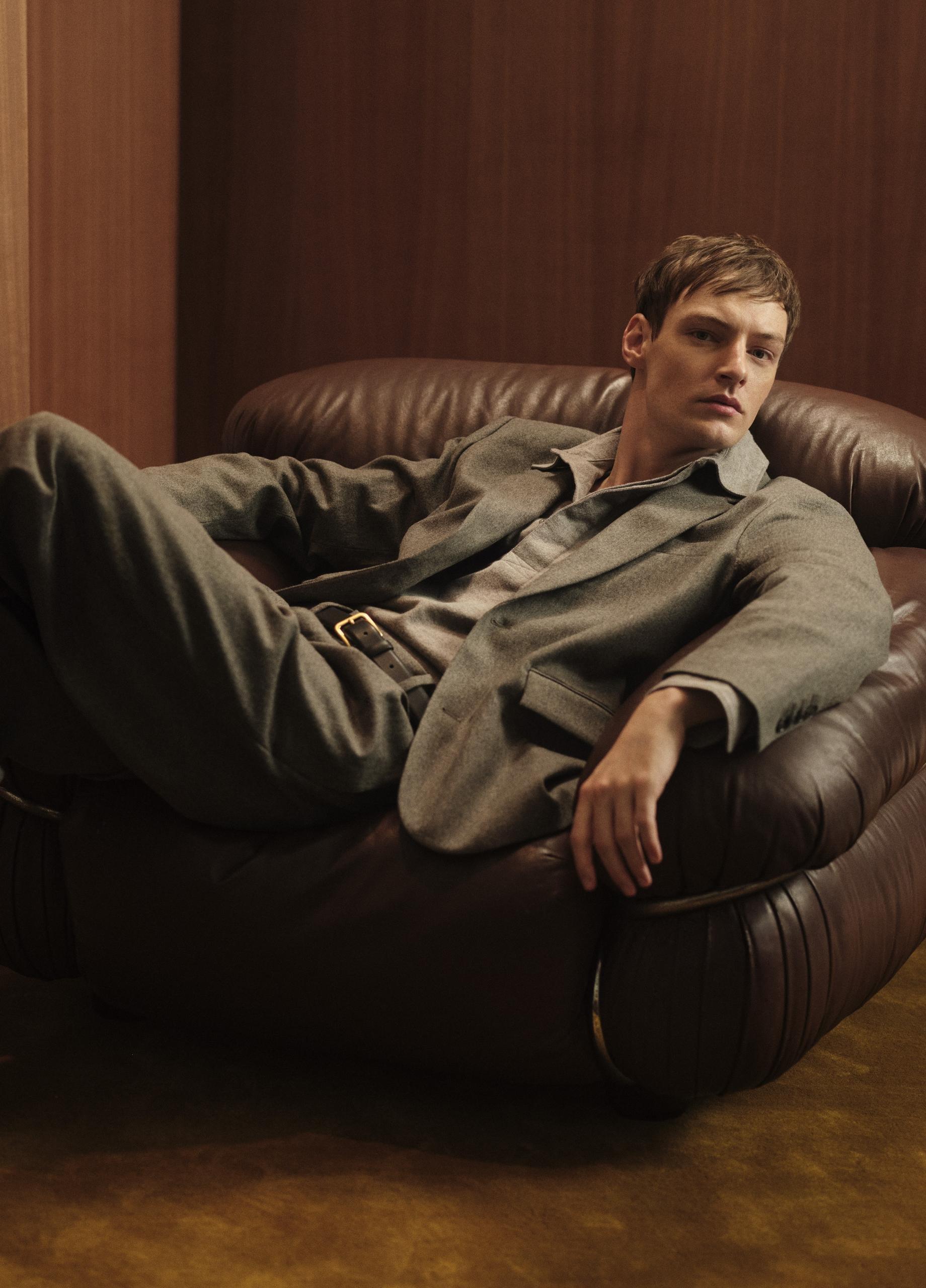 Herringbone Cotton Popover Shirt image number 5