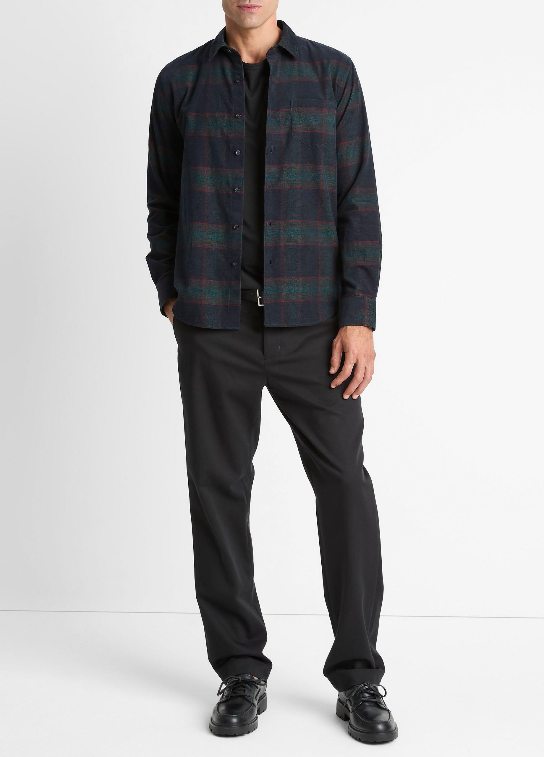 Holme Plaid Cotton Button-Front Shirt image number 3